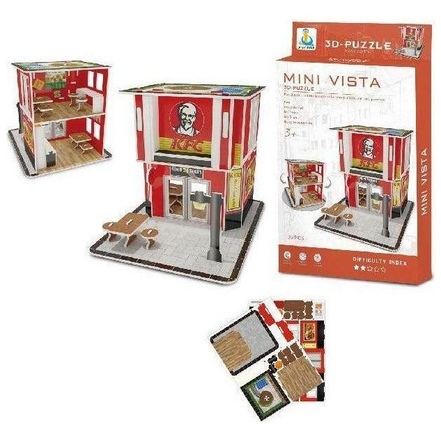 KFC Mini Vista 3D Puzzle 39 Pieces - BumbleToys - 3D, 5-7 Years, Boys, Girls, Puzzle & Board & Card Games, Puzzles & Jigsaws, Toy Land