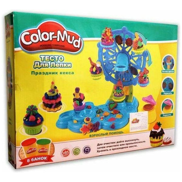 Kid's Dough Cupcake Model Clay Set For Unisex 8 Pots Color Mud - BumbleToys - 2-4 Years, 5-7 Years, Boys, Clearance, Girls, Make & Create