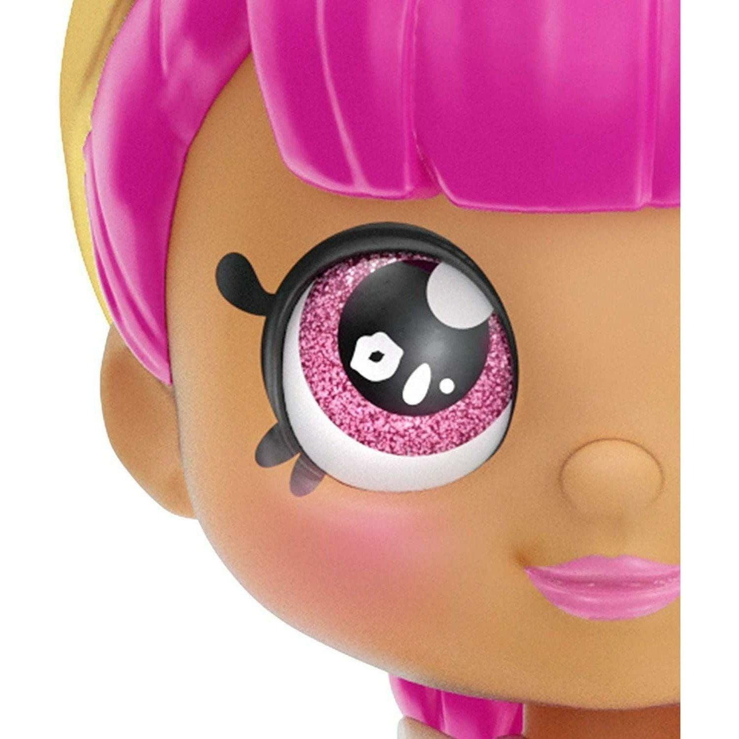 Kindi Kids Minis - Lippy Lulu's Scooter - Collectible Vehicle and Posable Bobble Head Figurine - BumbleToys - 5-7 Years, Fashion Dolls & Accessories, Girls, Kindi Kids, Scooter