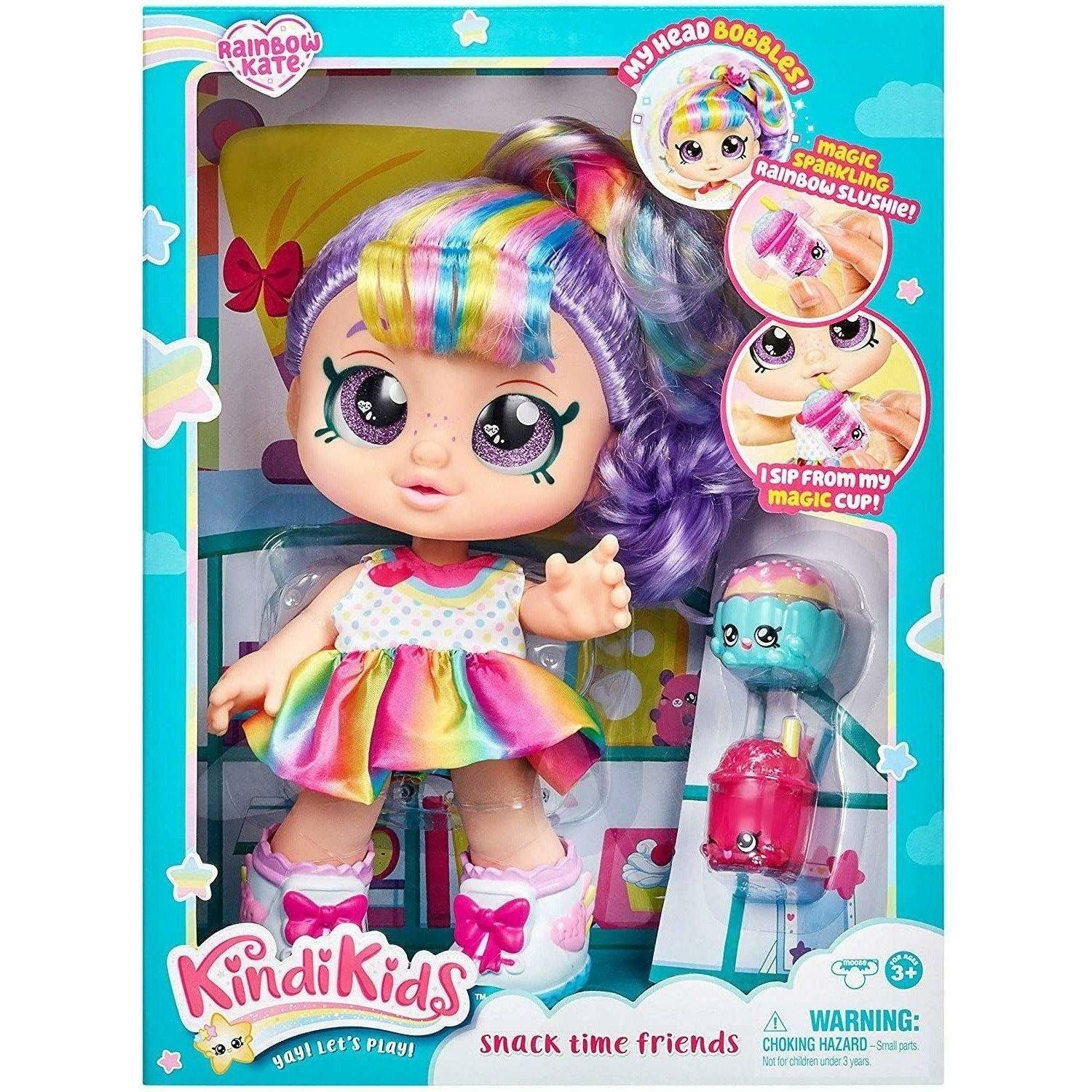 Kindi Kids Snack Time Friends - Pre-School Play Doll, Rainbow Kate Doll - BumbleToys - 5-7 Years, Fashion Dolls & Accessories, Girls, Kindi Kids