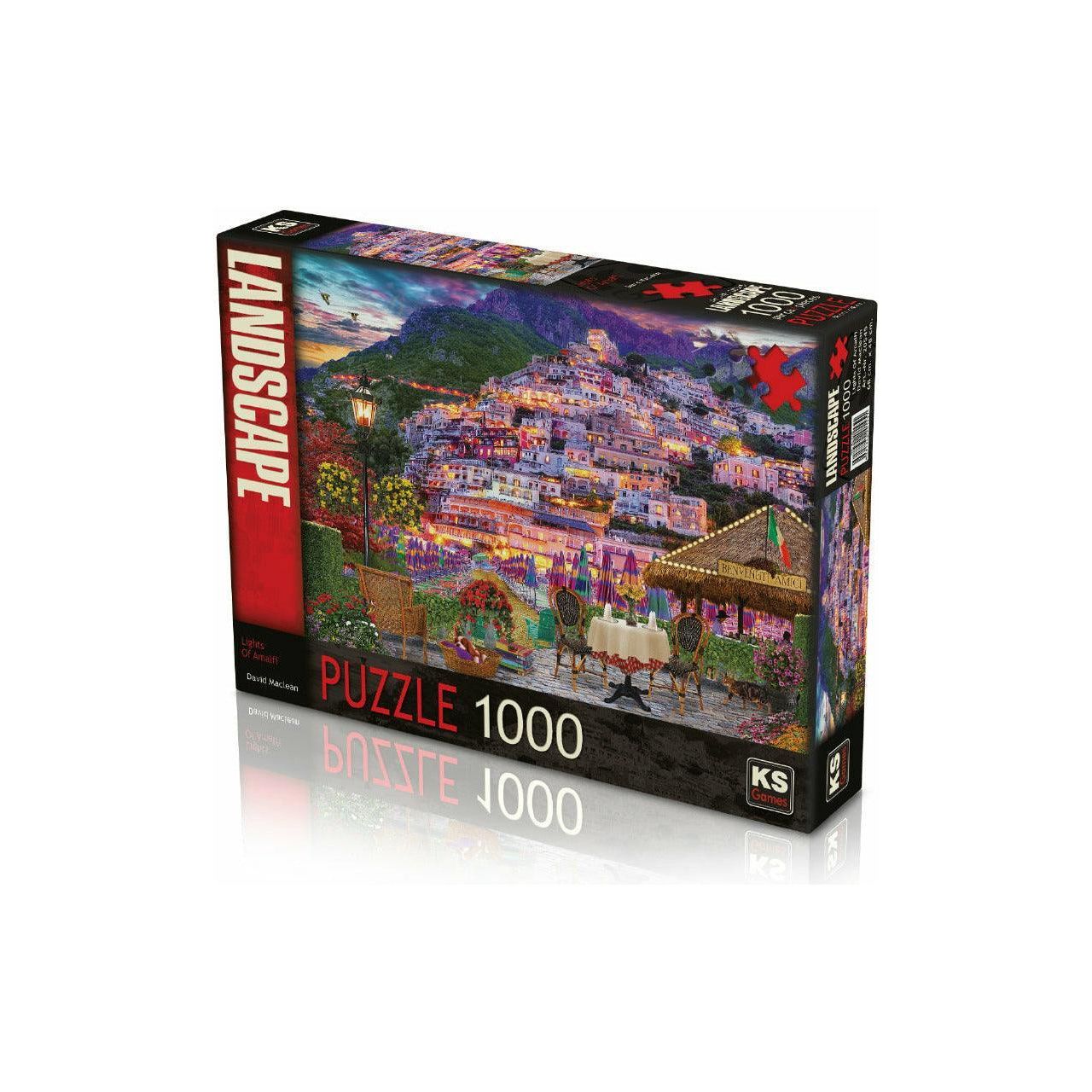 KS Games Landscape Lights Of Amalfi Puzzle 20545 - 1000 Pieces - BumbleToys - 8+ Years, 8-13 Years, Boys, Cecil, Girls, Puzzle & Board & Card Games, Puzzles & Jigsaws