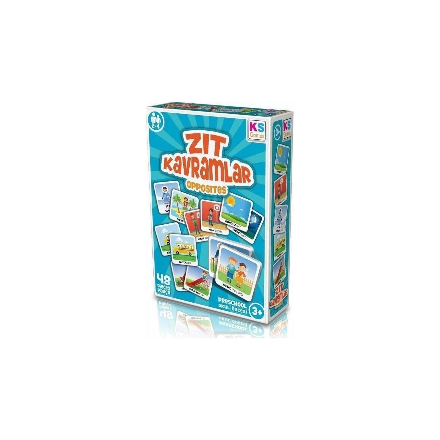 KS Games Opposites Game 48 Pieces In Turkish Language - BumbleToys - 5-7 Years, Boys, Card & Board Games, Cecil, Girls, Puzzle & Board & Card Games
