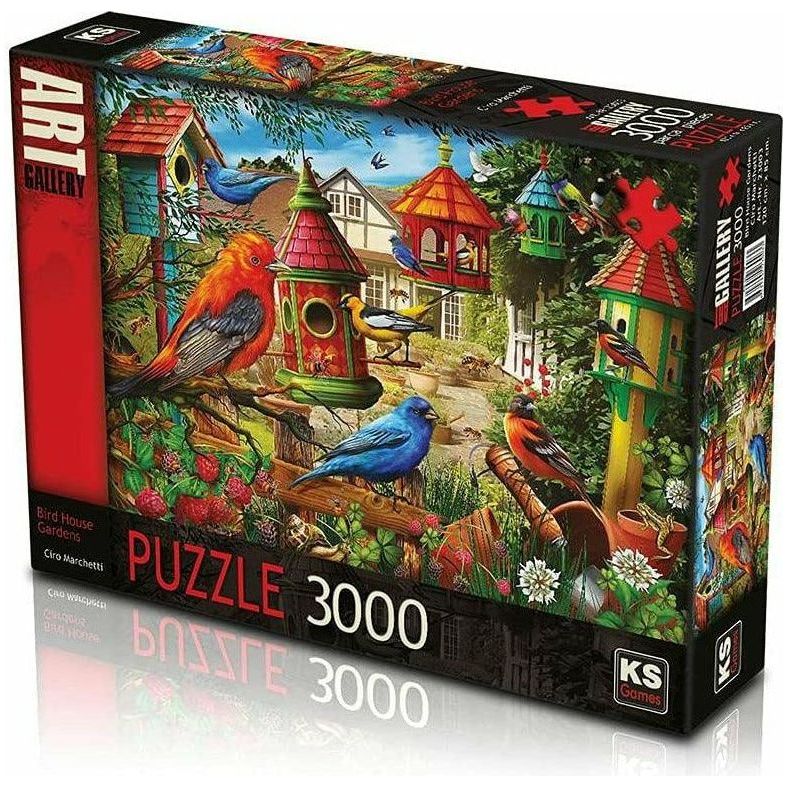 KS PUZZLE 3000 PIECE BIRD HOUSE GARDEN (23003) - BumbleToys - 8-13 Years, Boys, Cecil, Girls, Puzzle & Board & Card Games, Puzzles & Jigsaws