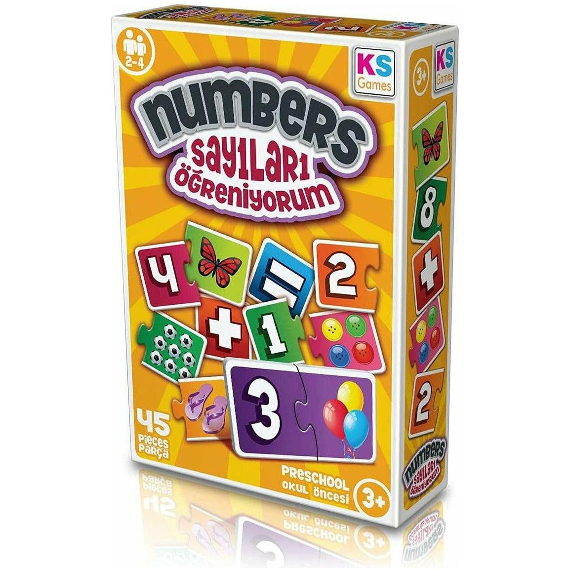 KS Puzzle -Jigsaws and Puzzle Number Puzzle – 45 Pieces - BumbleToys - 2-4 Years, Boys, Cecil, Girls, Puzzle & Board & Card Games, Puzzles & Jigsaws