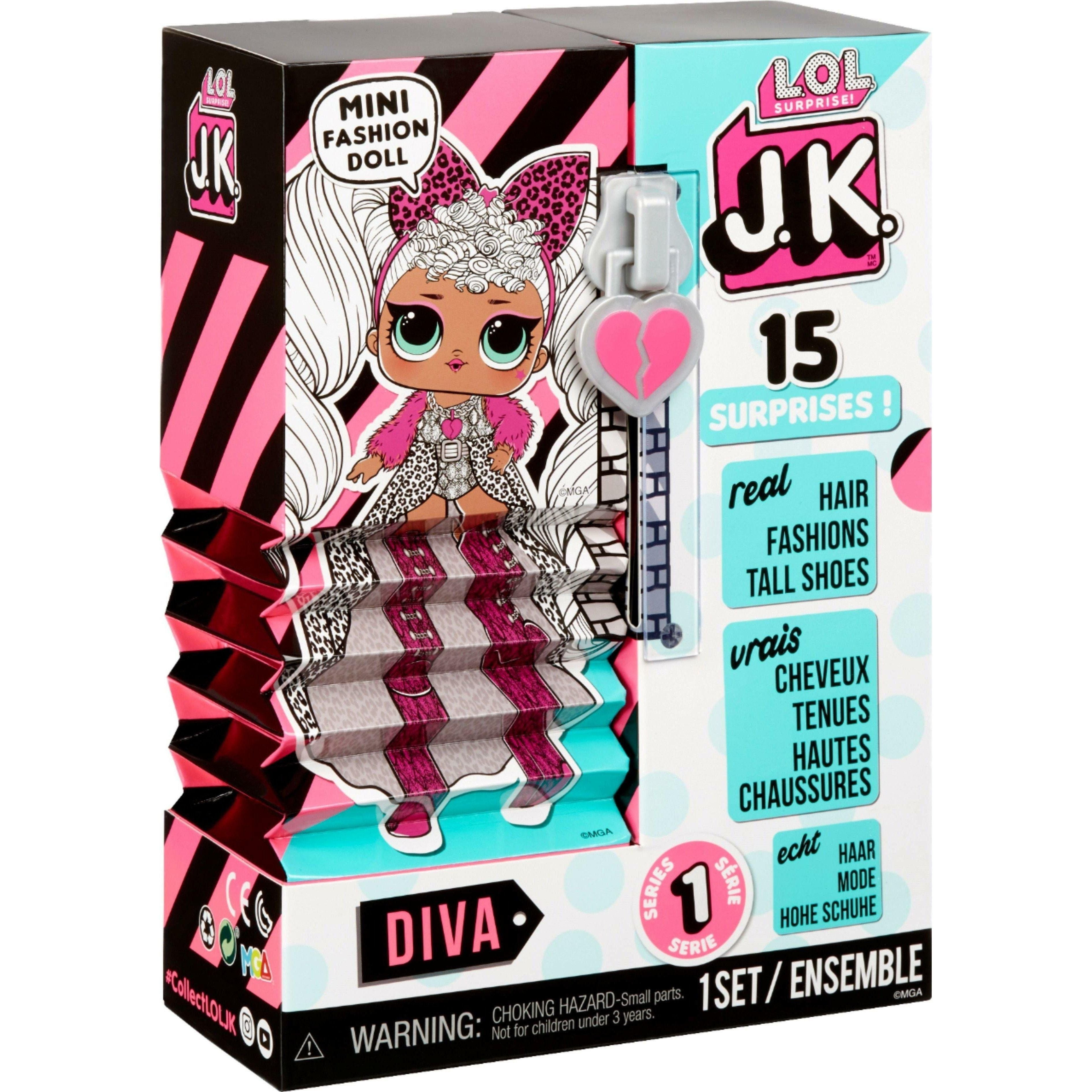 L.O.L Surprise JK Diva Mini Fashion Doll With 15 Surprises - BumbleToys - 5-7 Years, Arabic Triangle Trading, Dolls, Fashion Dolls & Accessories, Girls, L.O.L