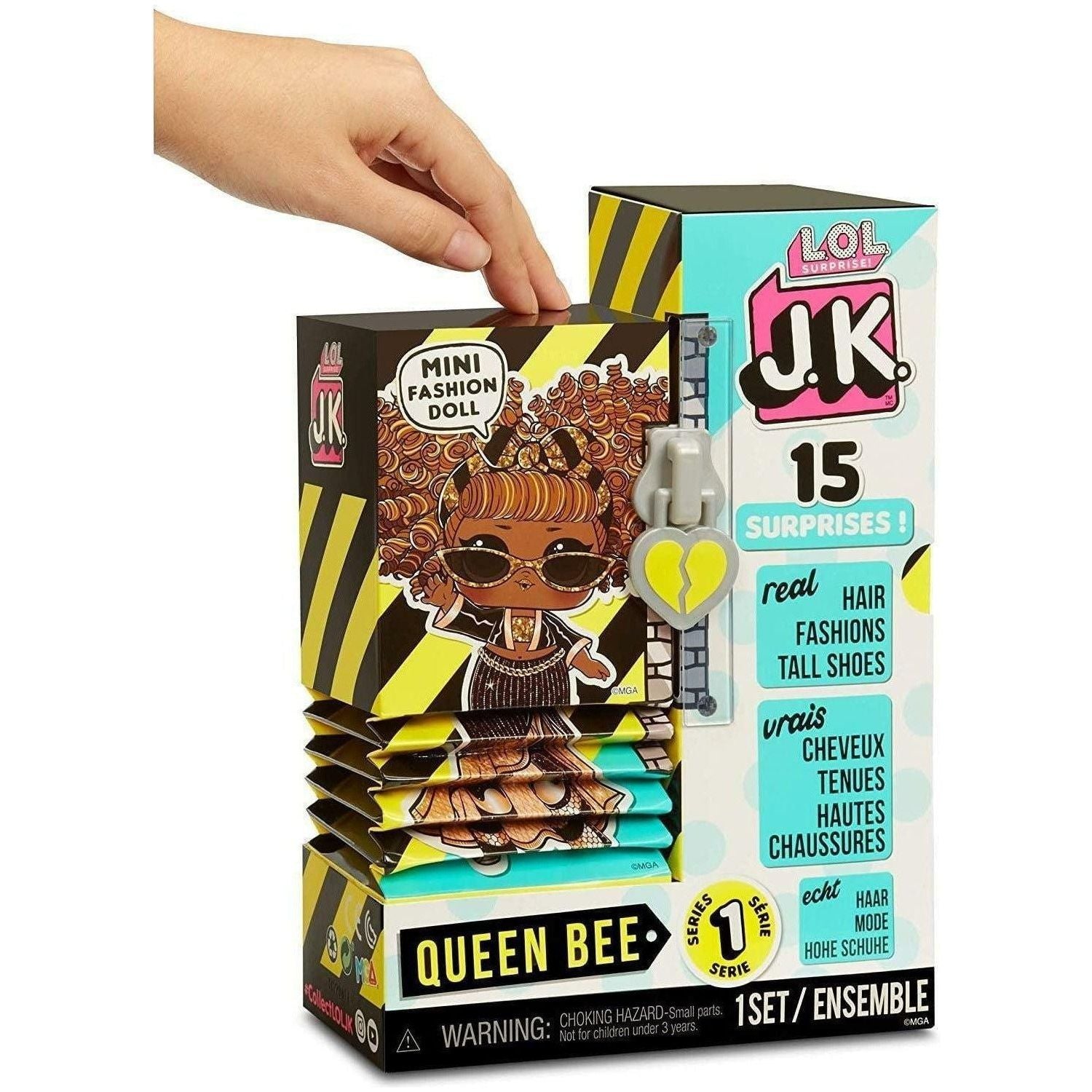 L.O.L Surprise JK Queen Bee Mini Fashion Doll With 15 Surprises - BumbleToys - 5-7 Years, Arabic Triangle Trading, Dolls, Fashion Dolls & Accessories, Girls, L.O.L