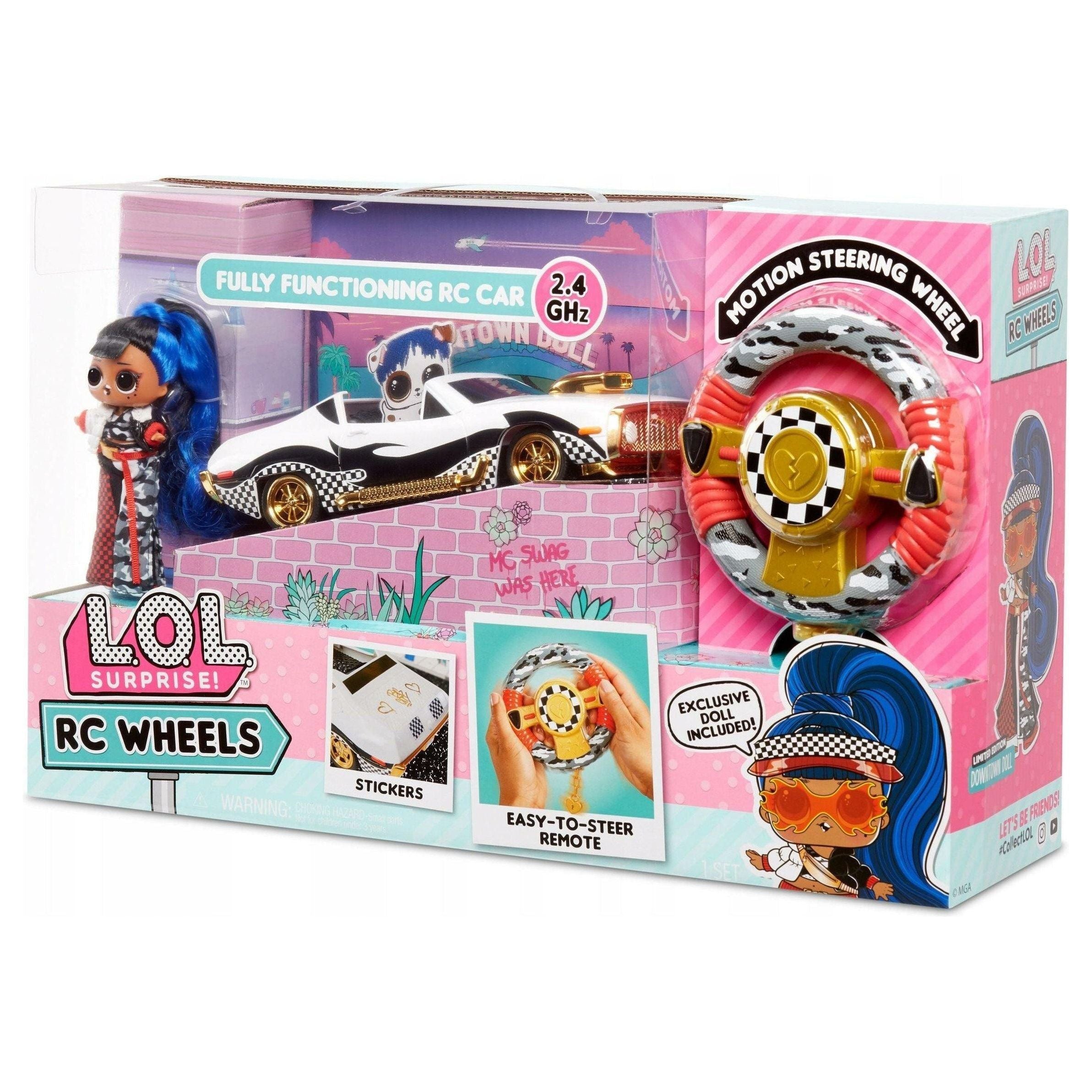 L.O.L Surprise RC Wheels Remote Control Car with Limited Edition Doll - BumbleToys - 5-7 Years, Arabic Triangle Trading, Dolls, Fashion Dolls & Accessories, Girls, L.O.L, Remote Control