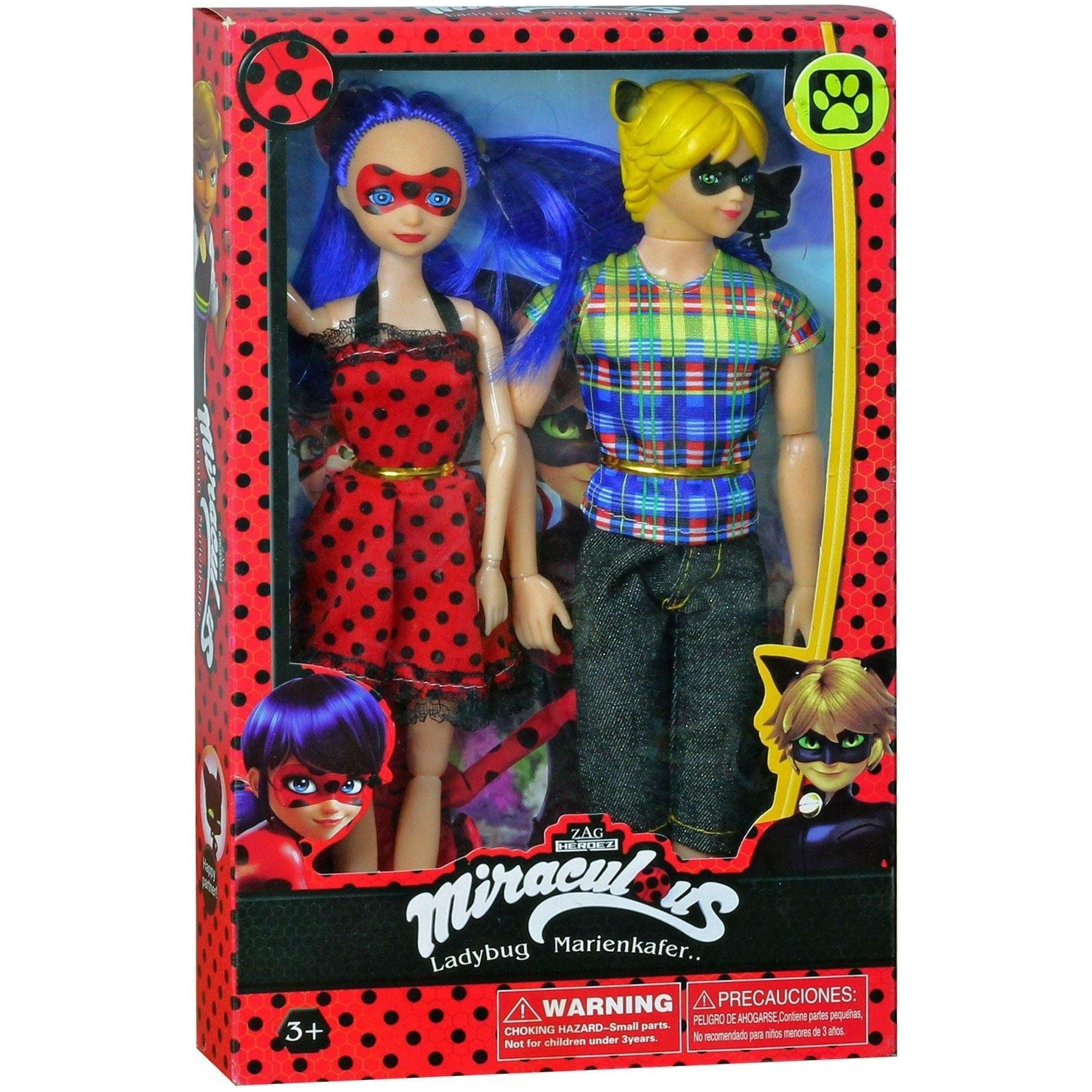 Ladybug Super Girl Beautiful Set of 2 Dolls 28 CM - BumbleToys - 5-7 Years, Fashion Dolls & Accessories, Girls, Toy Land