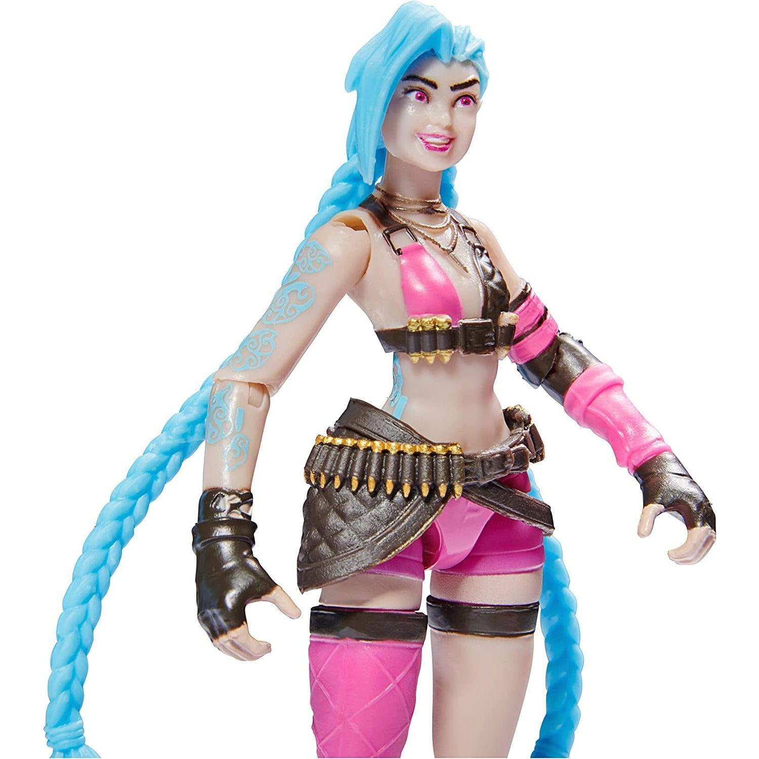 League of Legends, Official 4-Inch Jinx Collectible Figure with Premium Details and 2 Accessories, The Champion Collection - BumbleToys - 5-7 Years, Boys, Figures, Heroes, LEAGUE OF LEGENDS, Pre-Order