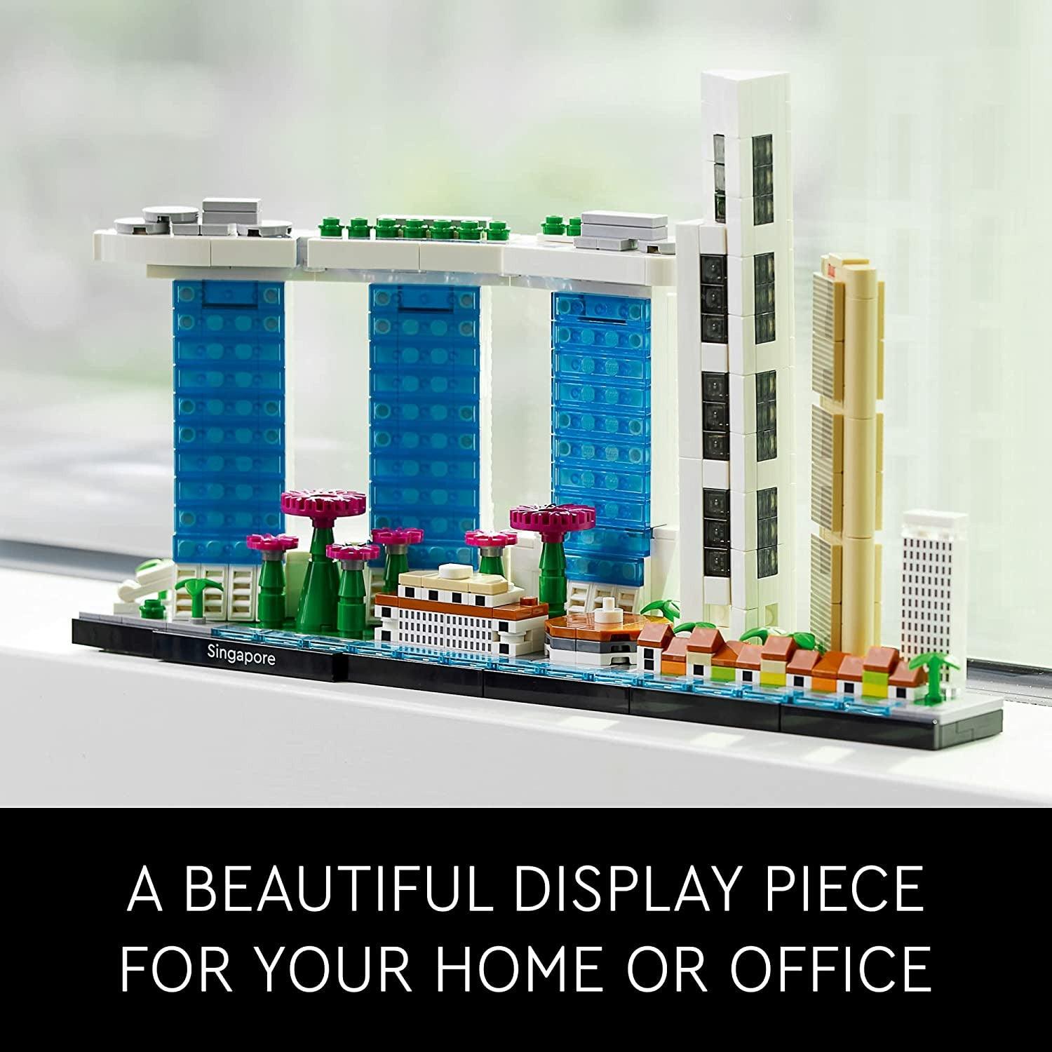 LEGO 21057 Architecture Skyline Collection Singapore Building Kit Collectible Display 827 Pieces - BumbleToys - 18+, Architecture, Boys, Girls, LEGO, OXE, Pre-Order