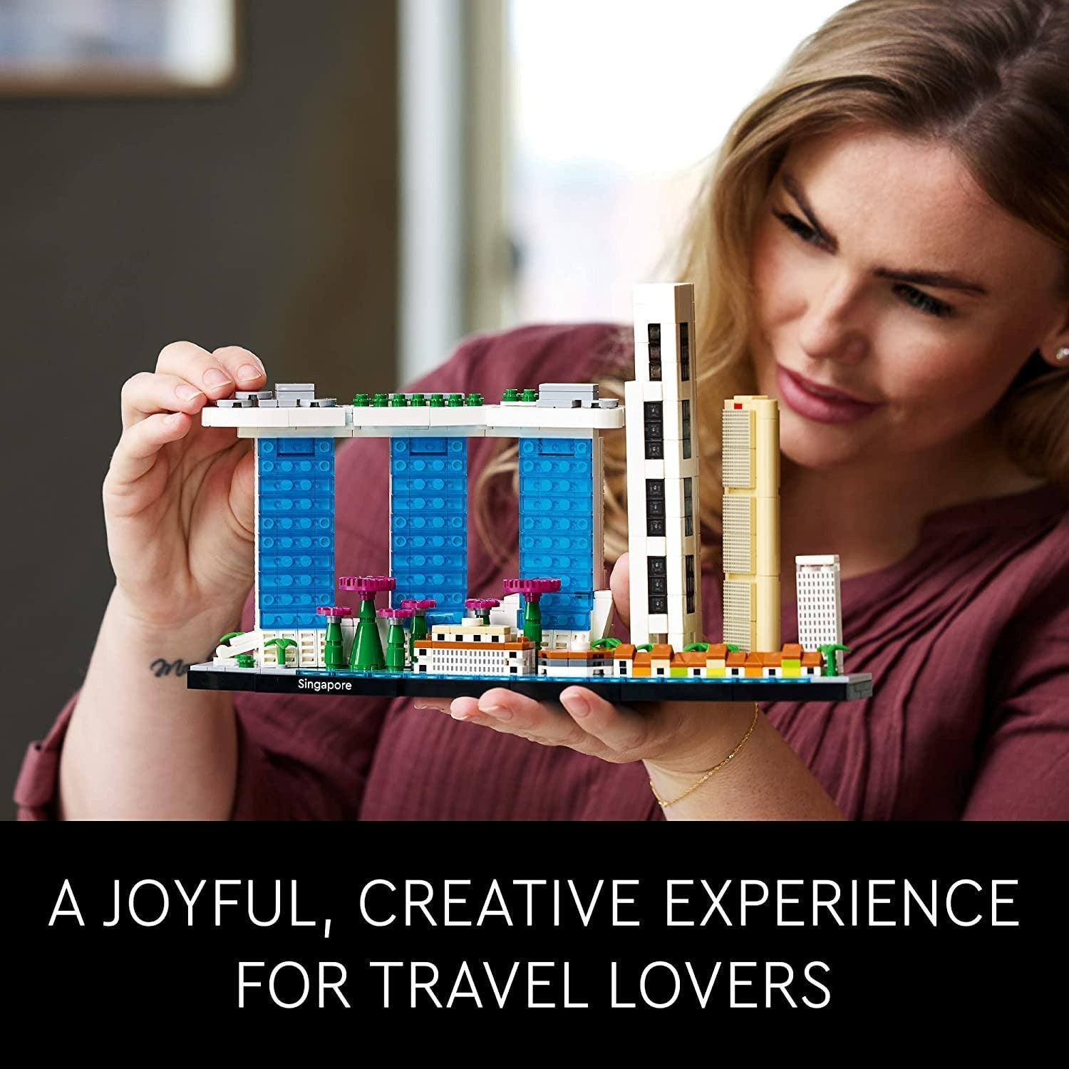 LEGO 21057 Architecture Skyline Collection Singapore Building Kit Collectible Display 827 Pieces - BumbleToys - 18+, Architecture, Boys, Girls, LEGO, OXE, Pre-Order