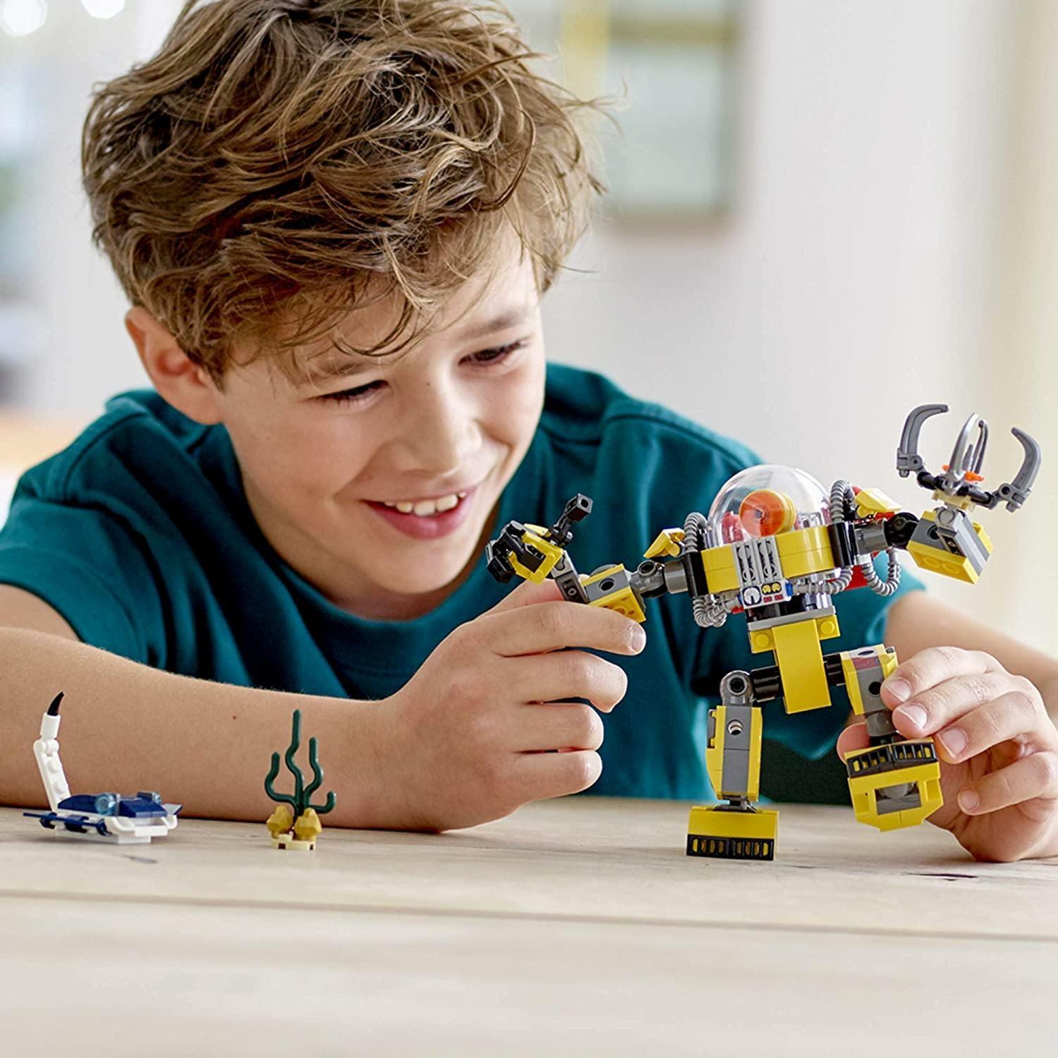 LEGO 31090 Creator 3in1 Underwater Robot Building Kit (207 Pieces) - BumbleToys - 5-7 Years, Boys, Creator 3in1, LEGO, OXE