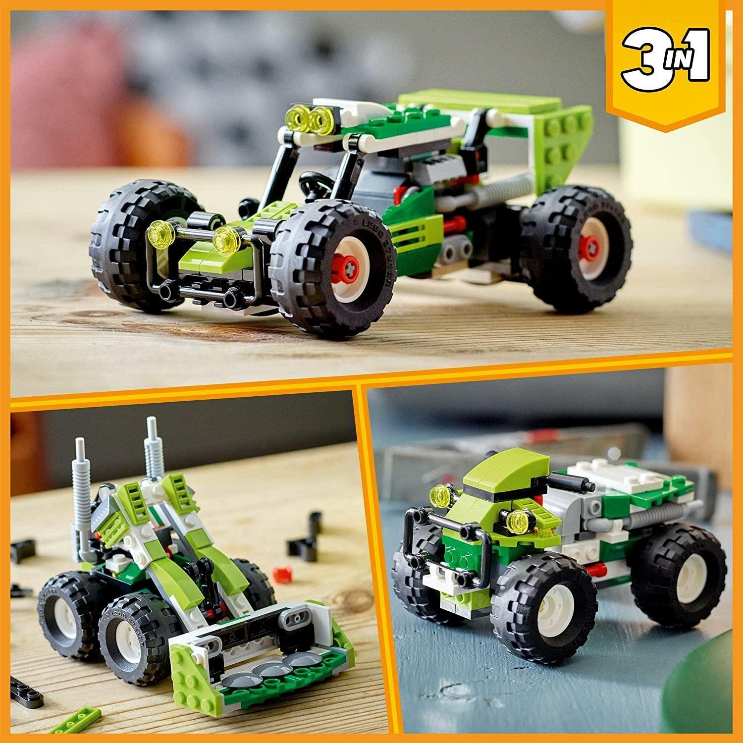 LEGO 31123 Creator 3in1 Off-road Buggy to Skid Loader Digger to ATV Car Toy 160 Pieces - BumbleToys - 8-13 Years, Boys, Creator 3In1, LEGO, OXE, Pre-Order