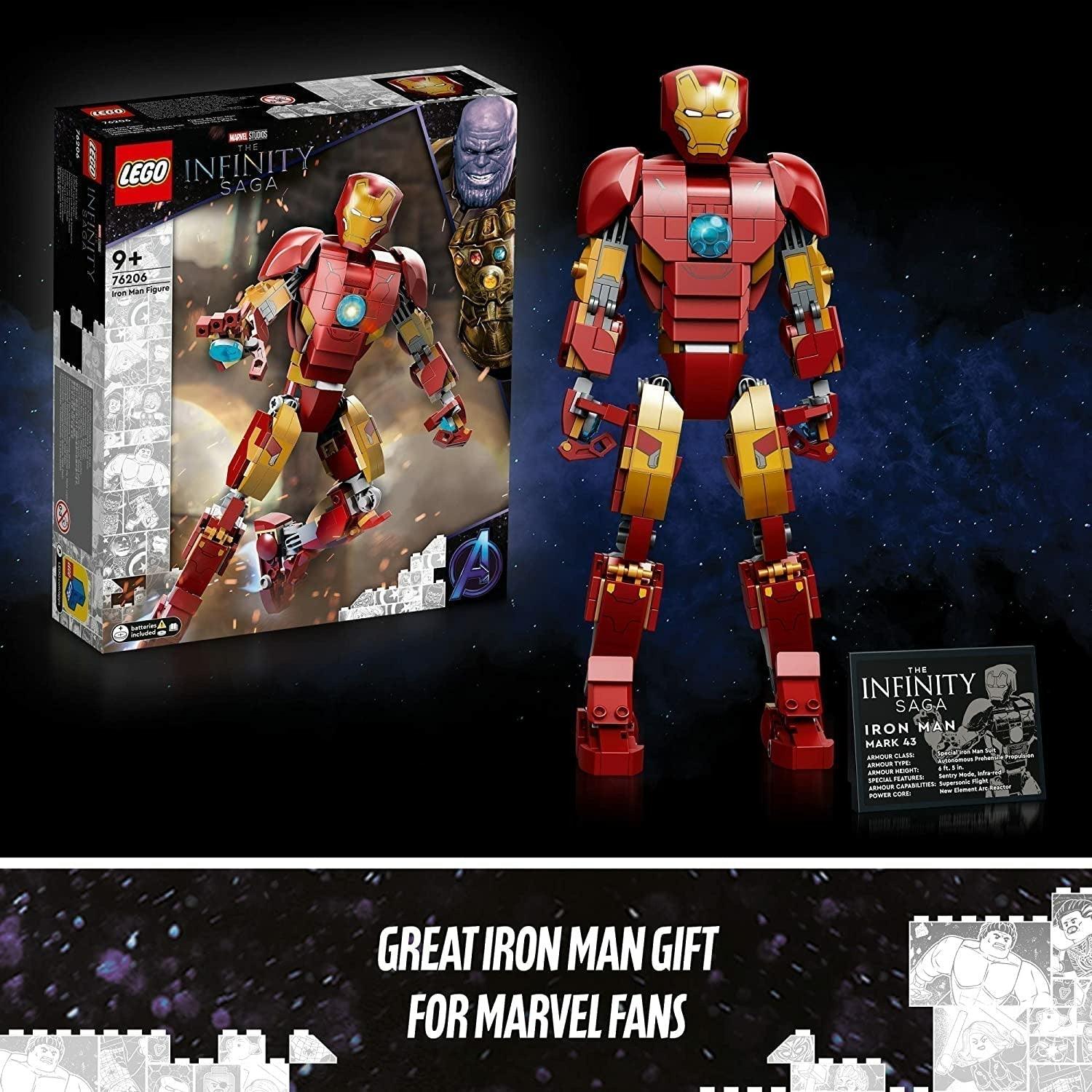 LEGO 76206 Marvel Iron Man Figure Realistic Model for Play & Display Based on Iron Man from Marvel Studios’ Avengers (381 Pieces) - BumbleToys - 8+ Years, 8-13 Years, Action Figures, Avengers, Boys, Figures, Iron man, LEGO, Marvel, OXE, Pre-Order
