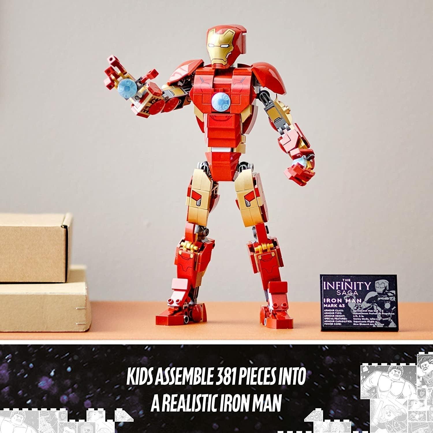 LEGO 76206 Marvel Iron Man Figure Realistic Model for Play & Display Based on Iron Man from Marvel Studios’ Avengers (381 Pieces) - BumbleToys - 8+ Years, 8-13 Years, Action Figures, Avengers, Boys, Figures, Iron man, LEGO, Marvel, OXE, Pre-Order