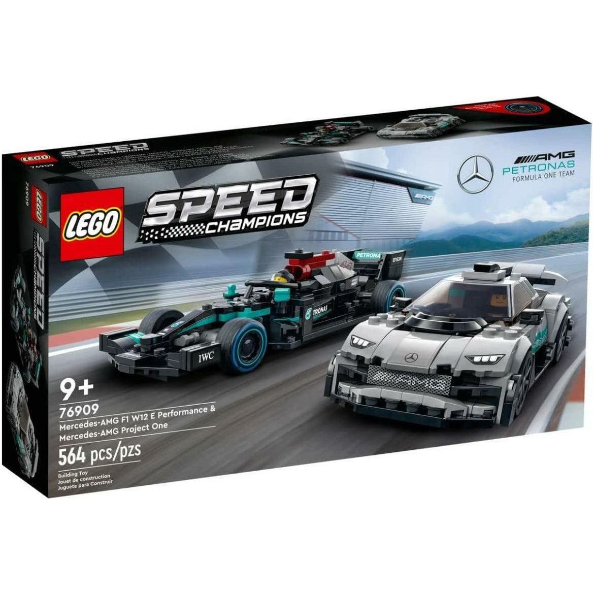 LEGO 76909 Speed Champions Mercedes-AMG F1 W12 E Performance & Mercedes-AMG 564 Pieces - BumbleToys - 8+ Years, 8-13 Years, Boys, LEGO, OXE, Pre-Order