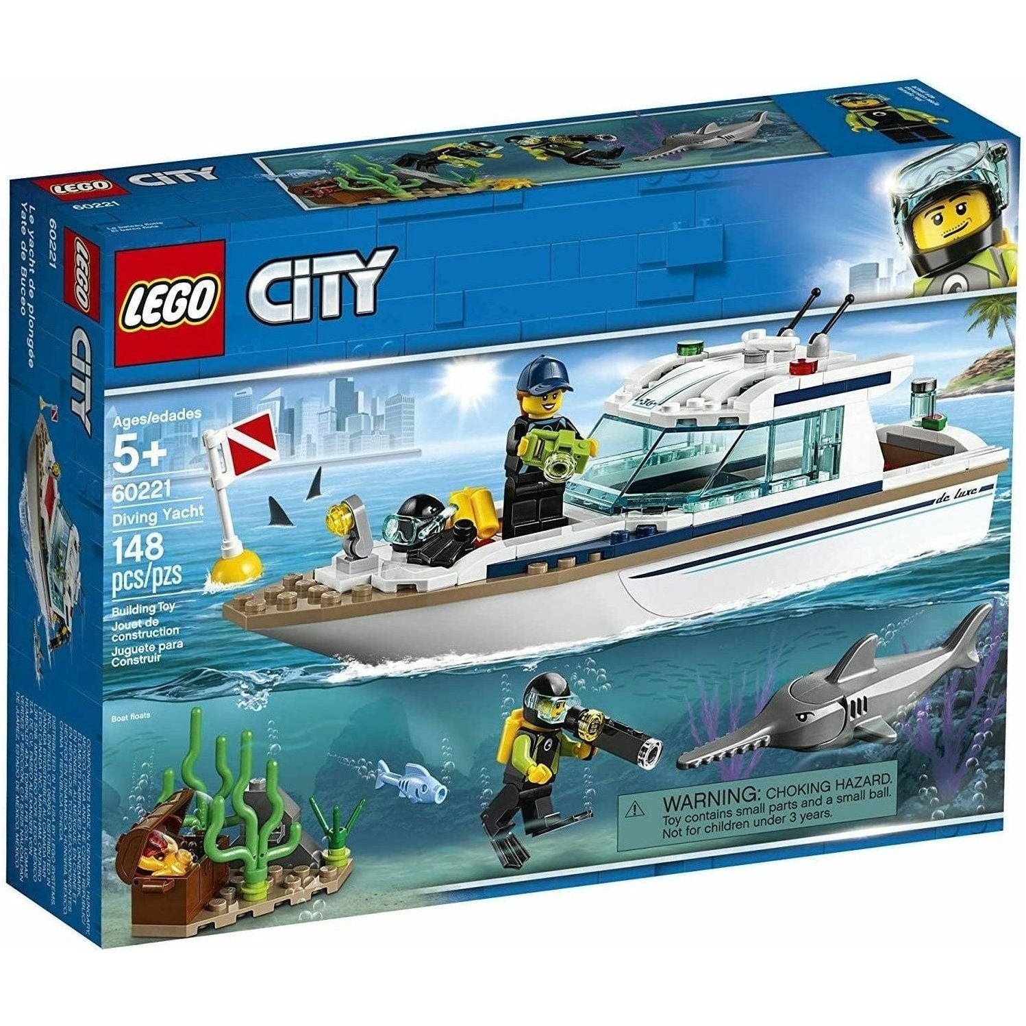 LEGO City Great Vehicles Diving Yacht 60221 Building Kit (148 Pieces) - BumbleToys - 4+ Years, 5-7 Years, 6+ Years, Boys, City, EXO, LEGO, Pre-Order, Vehicles & Play Sets
