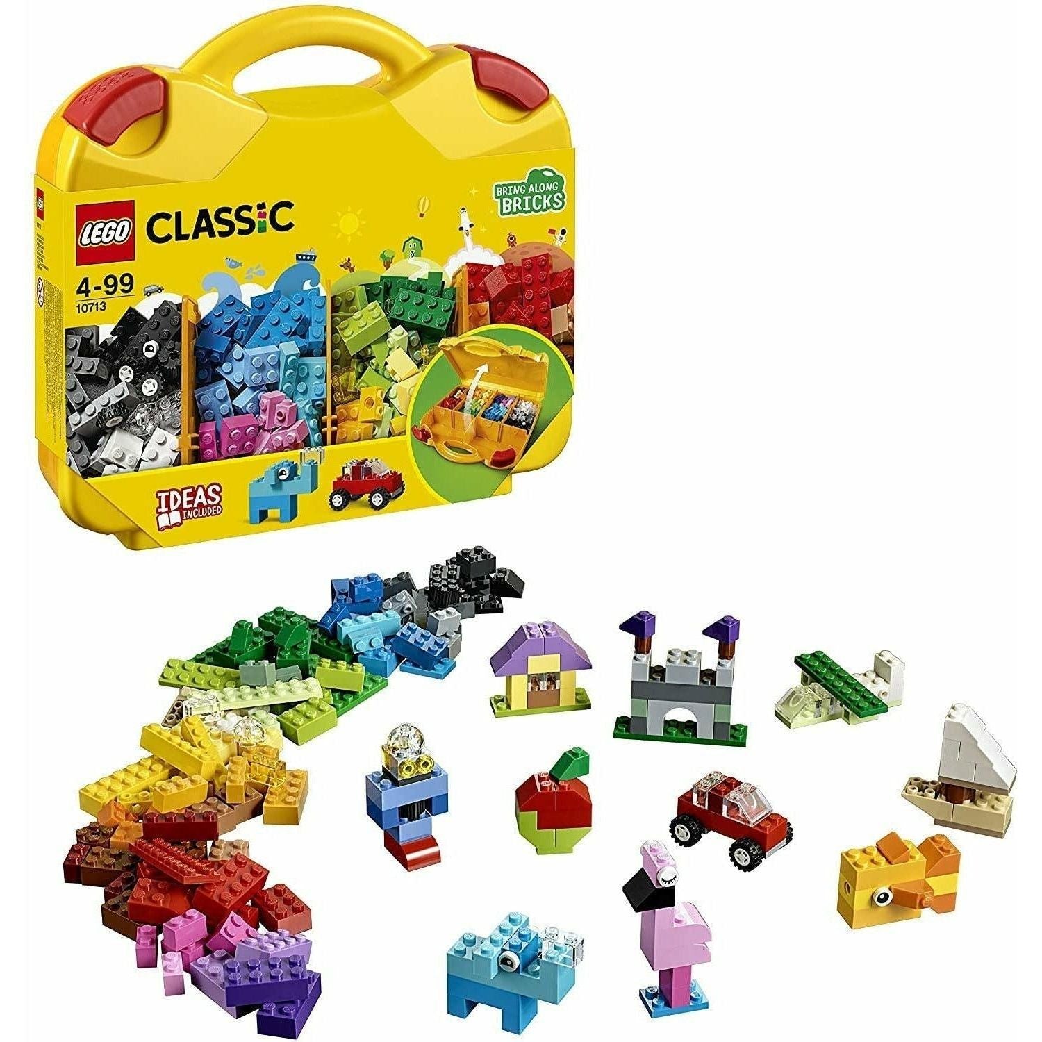 LEGO Classic Creative Suitcase 10713 - Includes Sorting Storage Organizer Case with Fun Colorful Building Bricks (213 Pieces) - BumbleToys - 4+ Years, Boys, Classic, LEGO, OXE, Pre-Order