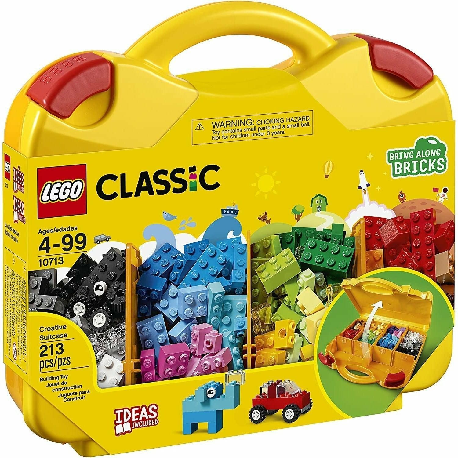 LEGO Classic Creative Suitcase 10713 - Includes Sorting Storage Organizer Case with Fun Colorful Building Bricks (213 Pieces) - BumbleToys - 4+ Years, Boys, Classic, LEGO, OXE, Pre-Order