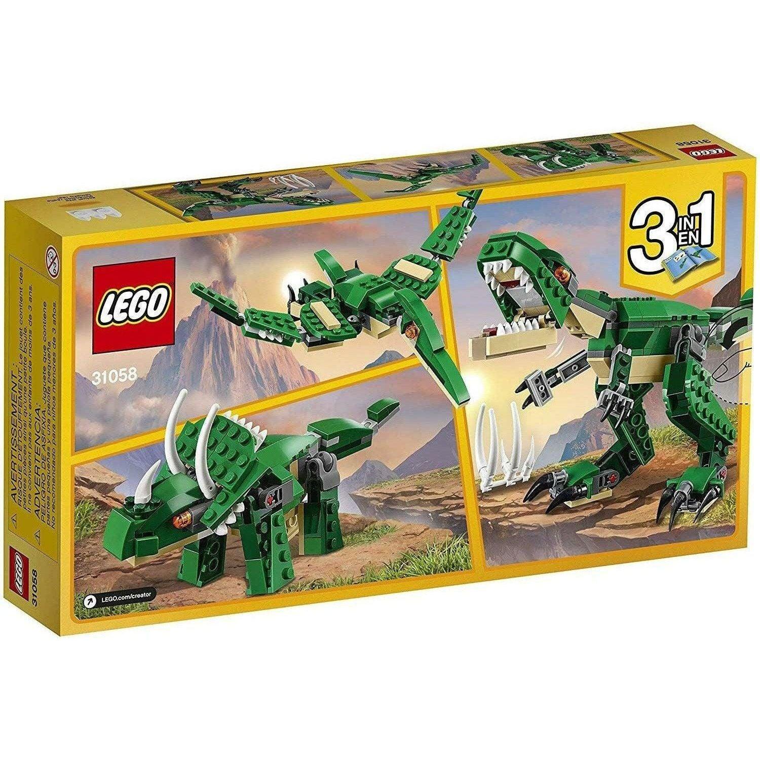 LEGO Creator 3 in 1 31058 Mighty Dinosaurs Build It Yourself Dinosaur Set (174 Pieces) - BumbleToys - 5-7 Years, Boys, Creator, Creator 3In1, Dinosaur, LEGO, OXE, Pre-Order