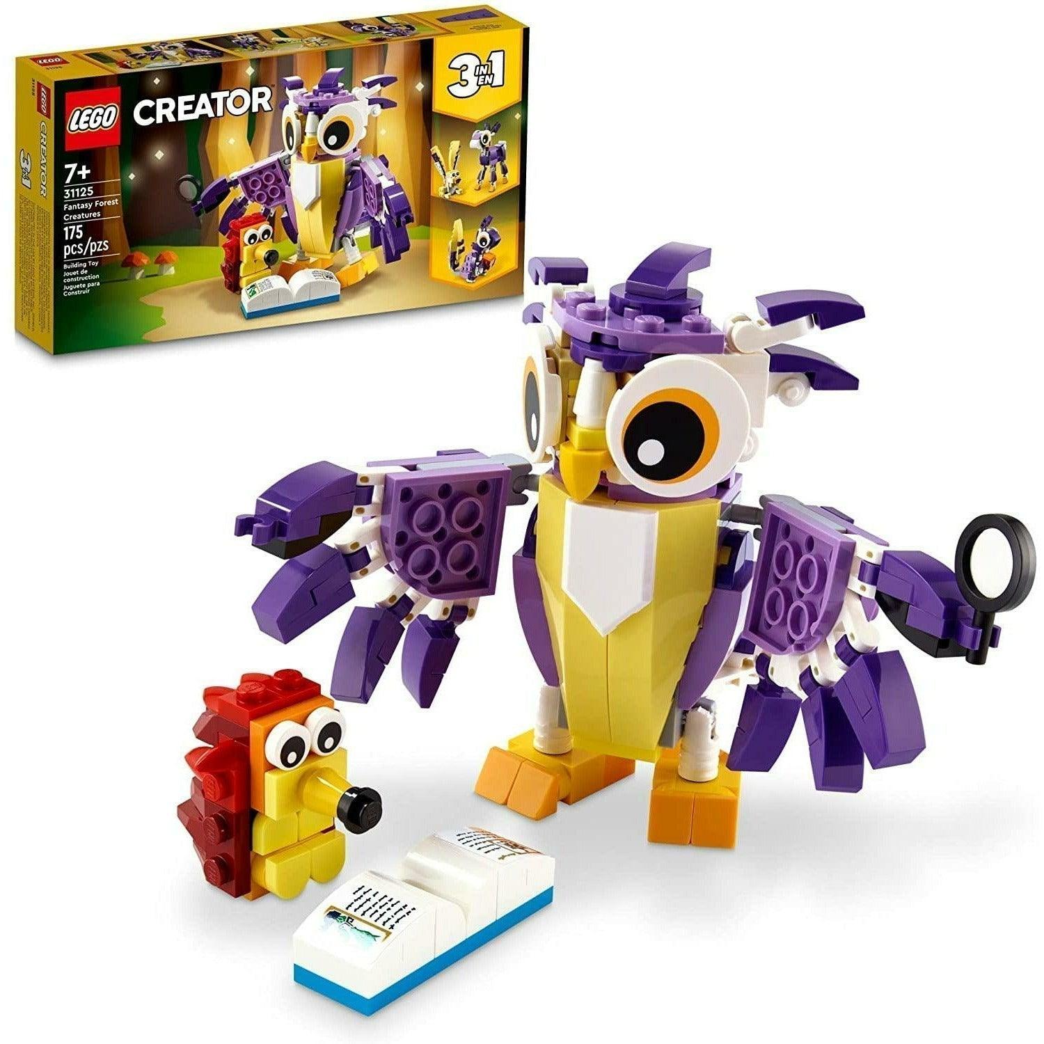 LEGO Creator 3in1 Fantasy Forest Creatures 31125 Building Kit Featuring an Owl, Rabbit and Squirrel (175 Pieces) - BumbleToys - 8+ Years, 8-13 Years, Animals, Boys, Creator, Creator 3In1, Girls, LEGO, OXE, Pre-Order
