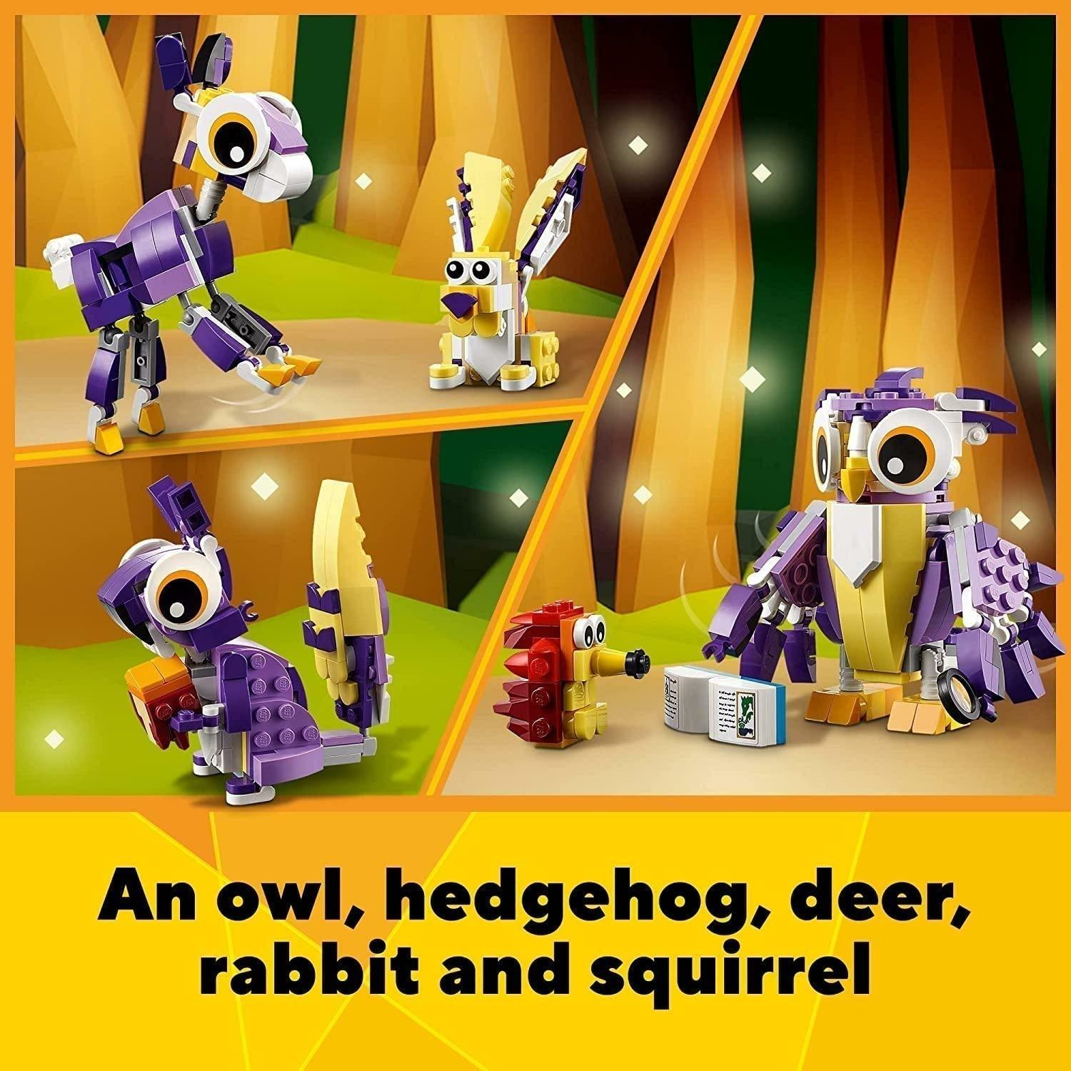 LEGO Creator 3in1 Fantasy Forest Creatures 31125 Building Kit Featuring an Owl, Rabbit and Squirrel (175 Pieces) - BumbleToys - 8+ Years, 8-13 Years, Animals, Boys, Creator, Creator 3In1, Girls, LEGO, OXE, Pre-Order