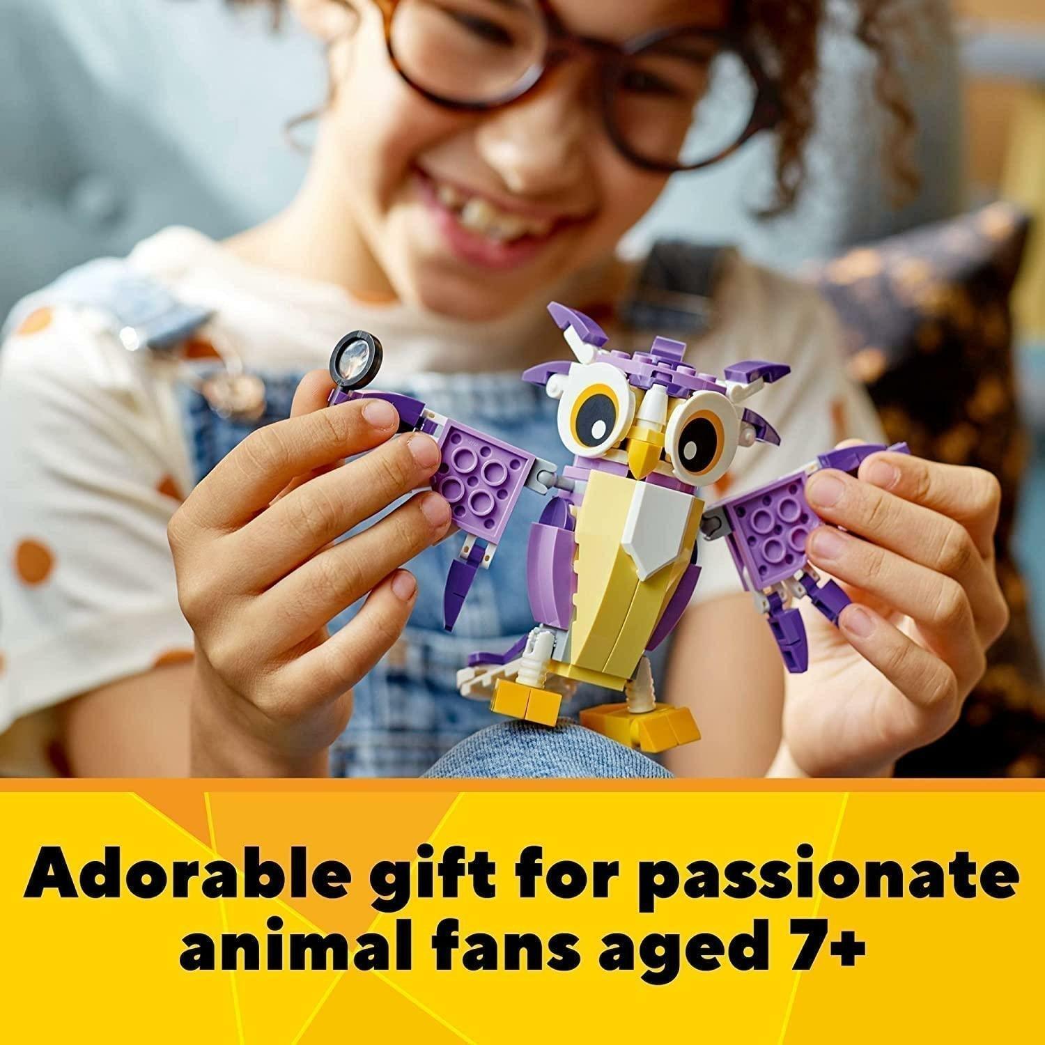 LEGO Creator 3in1 Fantasy Forest Creatures 31125 Building Kit Featuring an Owl, Rabbit and Squirrel (175 Pieces) - BumbleToys - 8+ Years, 8-13 Years, Animals, Boys, Creator, Creator 3In1, Girls, LEGO, OXE, Pre-Order