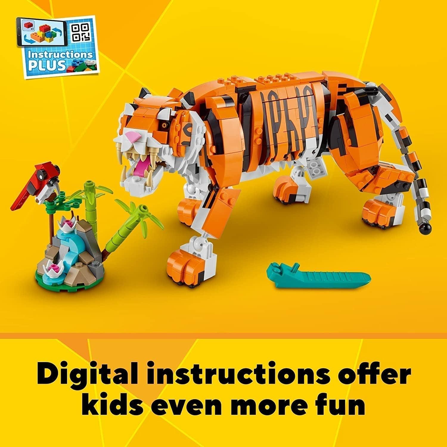 LEGO Creator 3in1 Majestic Tiger 31129 Building Kit; Animal Toys for Kids, Featuring a Tiger, Panda and Koi Fish (755 Pieces) - BumbleToys - 8+ Years, 8-13 Years, Animals, Boys, Creator, Creator 3In1, LEGO, OXE, Pre-Order
