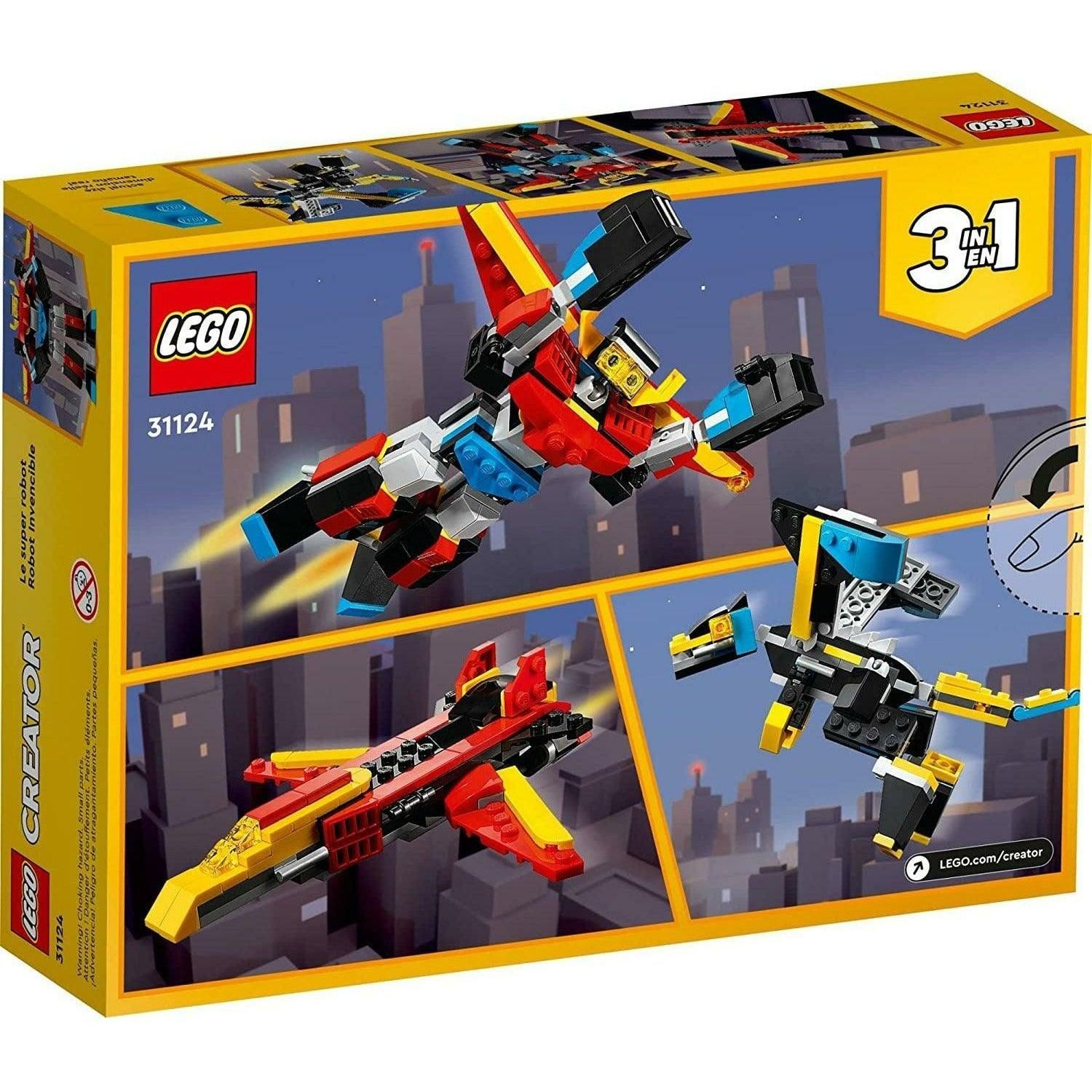 LEGO Creator 3in1 Super Robot 31124 Building Kit Featuring a Robot Toy, a Jet Airplane and a Dragon Model 159 Pieces - BumbleToys - 8+ Years, 8-13 Years, Boys, Creator, Creator 3In1, LEGO, OXE, Pre-Order