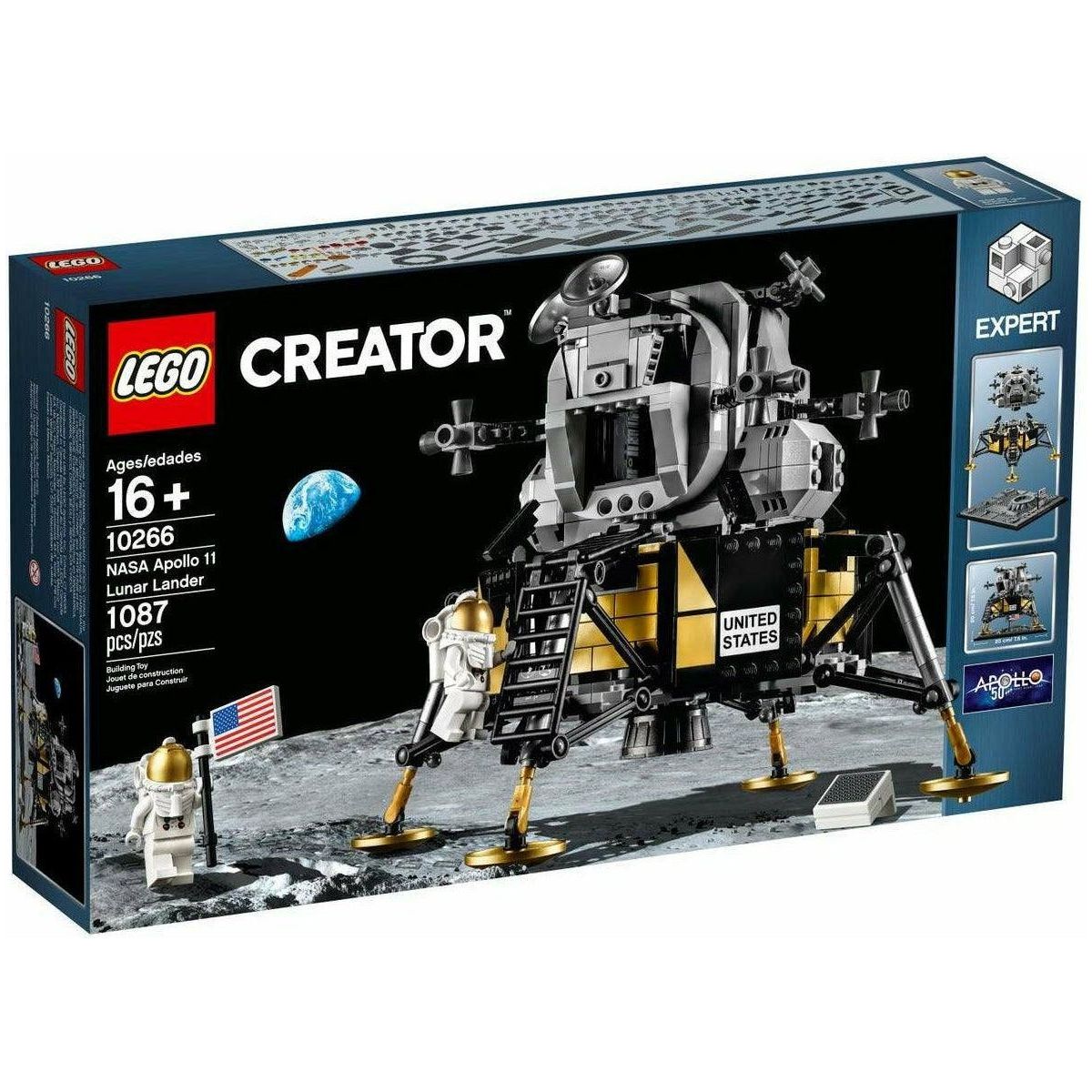 LEGO Creator Expert NASA Apollo 11 Lunar Lander 10266 Building Kit (1,087 Pieces) - BumbleToys - 14 Years & Up, 18+, Boys, Creator, LEGO, OXE, Pre-Order