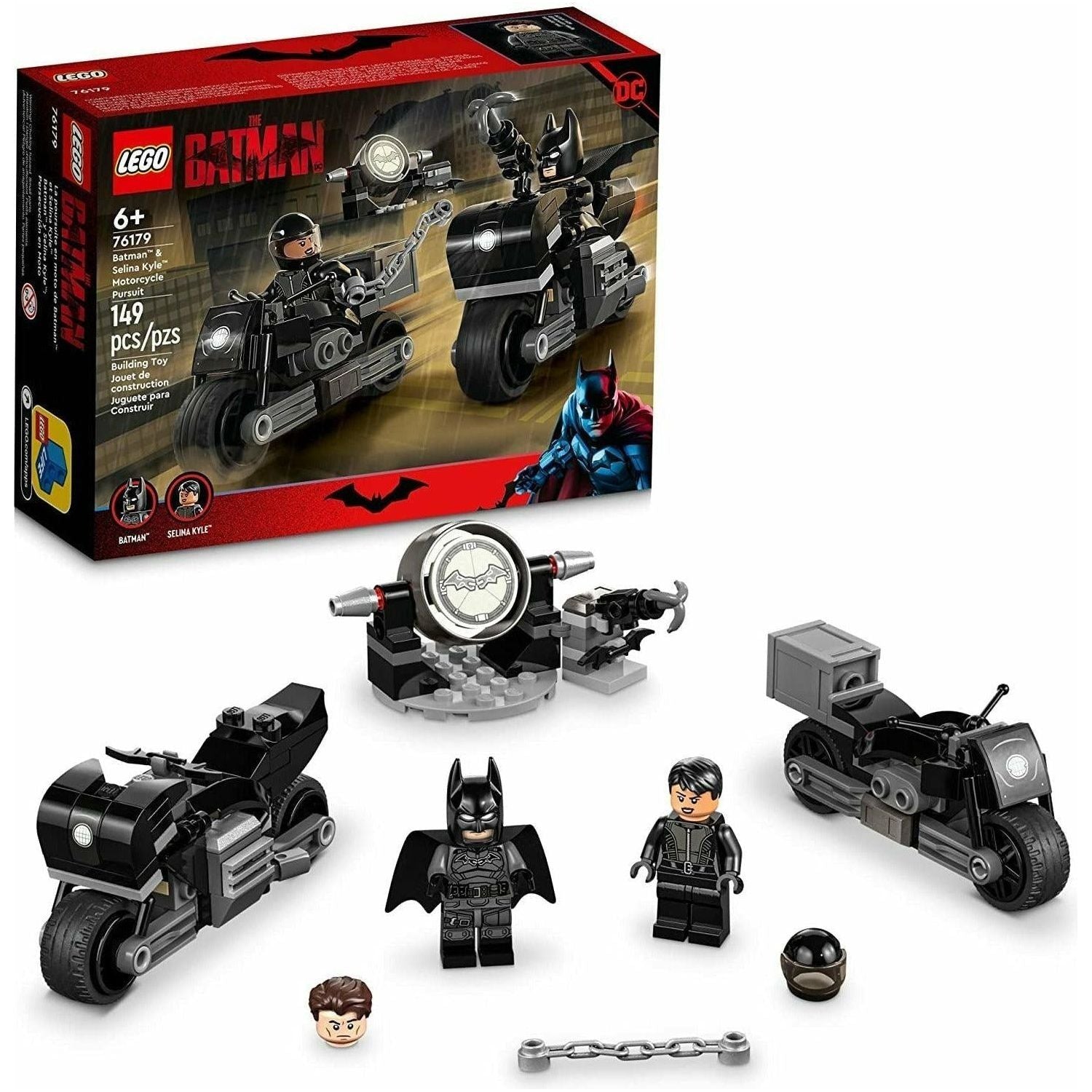 LEGO DC Batman: Batman & Selina Kyle Motorcycle Pursuit 76179 Building Kit (149 Pieces) - BumbleToys - 5-7 Years, Batman, Boys, DC, DC Comics, LEGO, OXE, Pre-Order