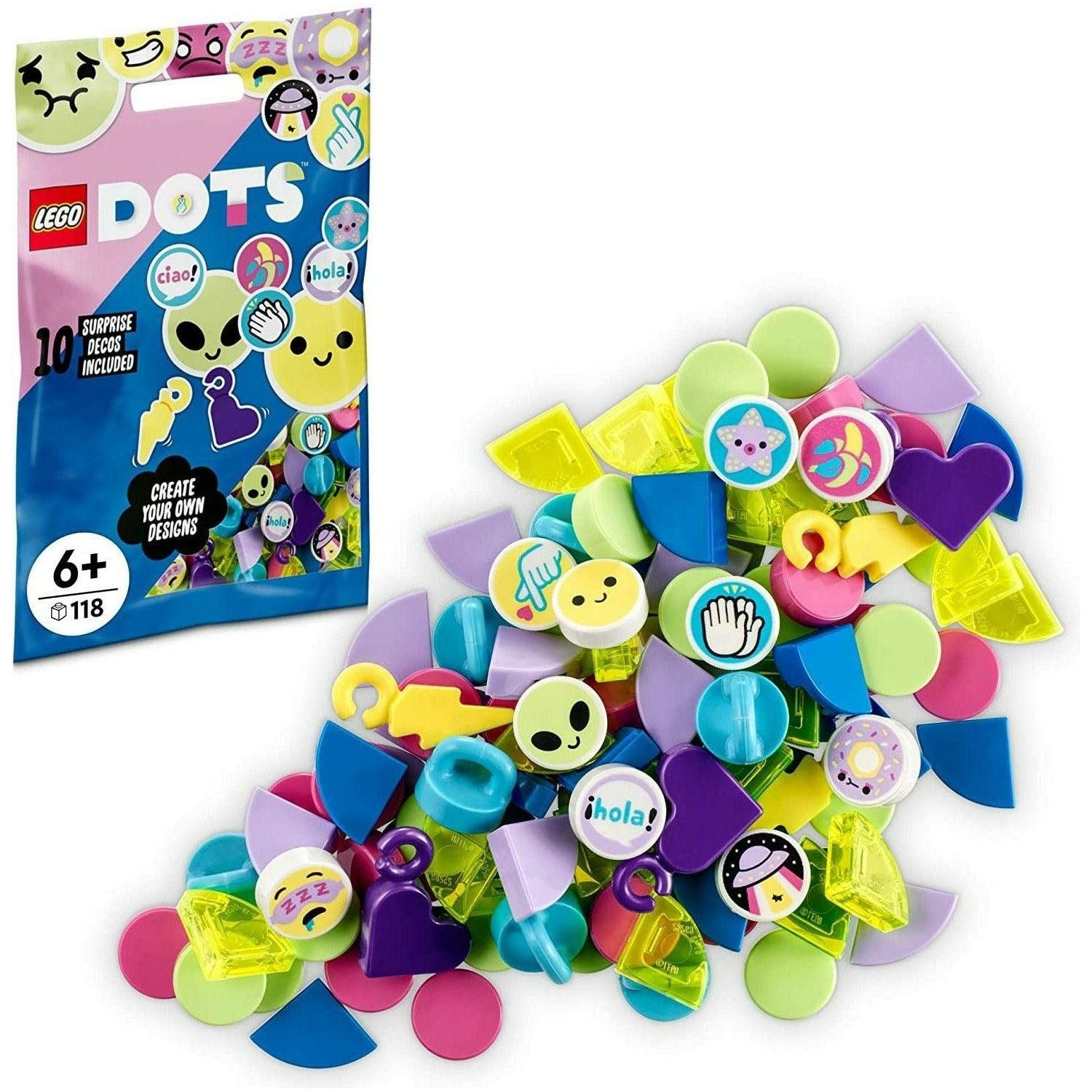 LEGO DOTS 41946 Extra DOTS - Series 6 Craft Decoration Kit 118 Pieces - BumbleToys - 6+ Years, 8-13 Years, Dots, LEGO, OXE