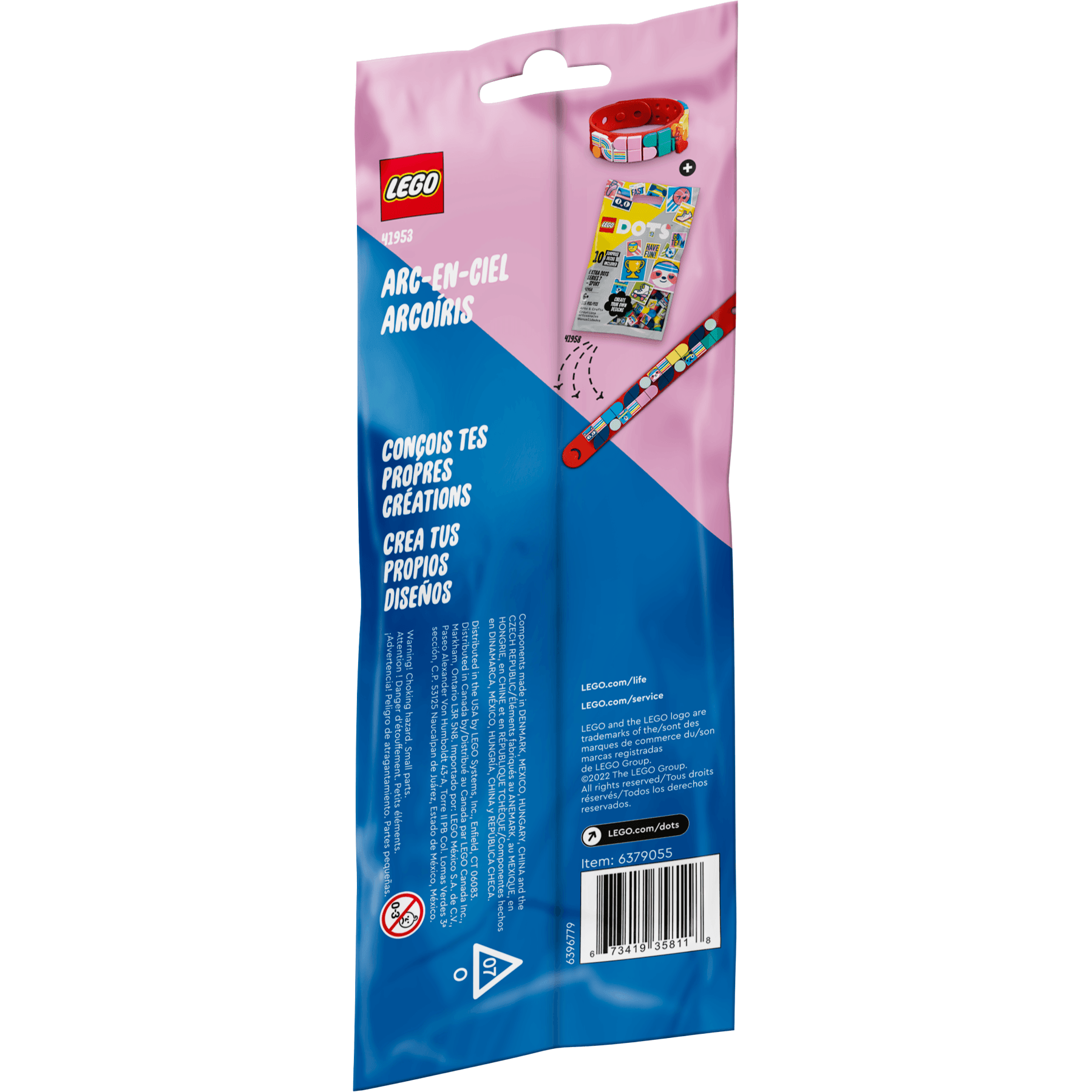 LEGO DOTS 41953 Rainbow Bracelet With Charms Kit 37 Pieces - BumbleToys - 6+ Years, 8-13 Years, Dots, LEGO, OXE