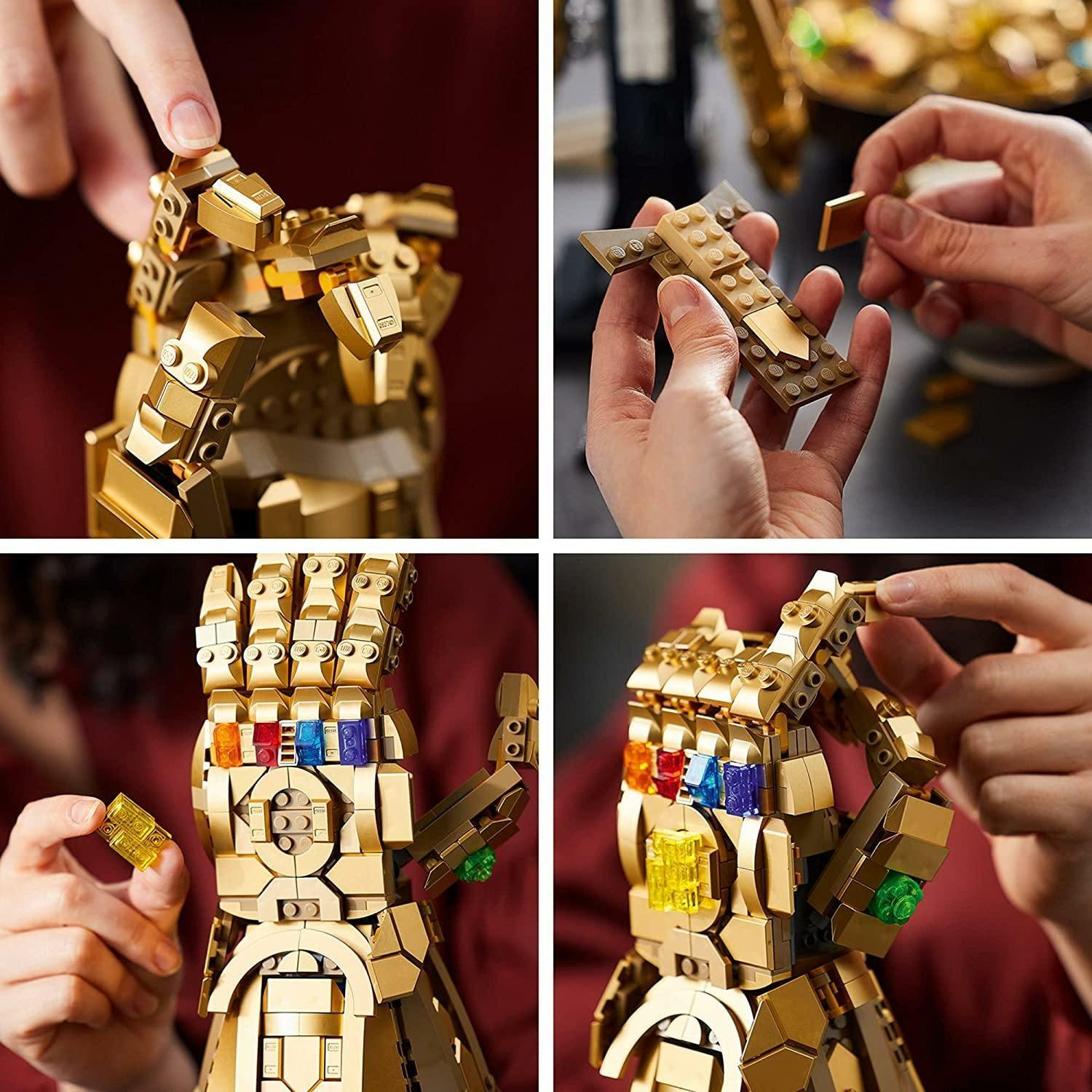 LEGO Marvel Thanos Infinity Gauntlet 76191 Thanos Right Hand Gauntlet with Infinity Stones (590 Pieces) - BumbleToys - 14 Years & Up, 18+, Boys, LEGO, Marvel, OXE, Pre-Order, Thanos