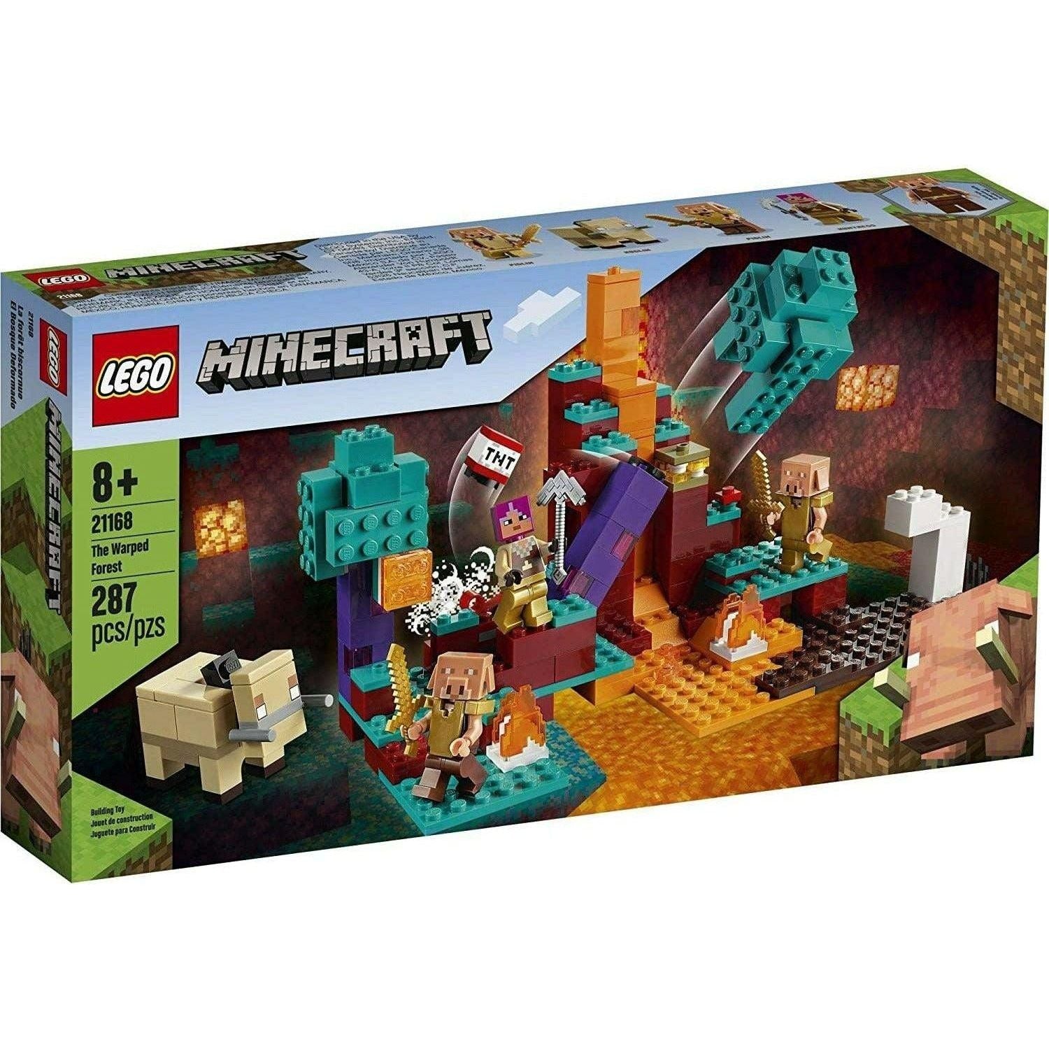 LEGO Minecraft The Warped Forest 21168 Hands-on Minecraft Nether Creative Playset (287 Pieces) - BumbleToys - 5-7 Years, Animals, Boys, LEGO, Minecraft, OXE, Pre-Order