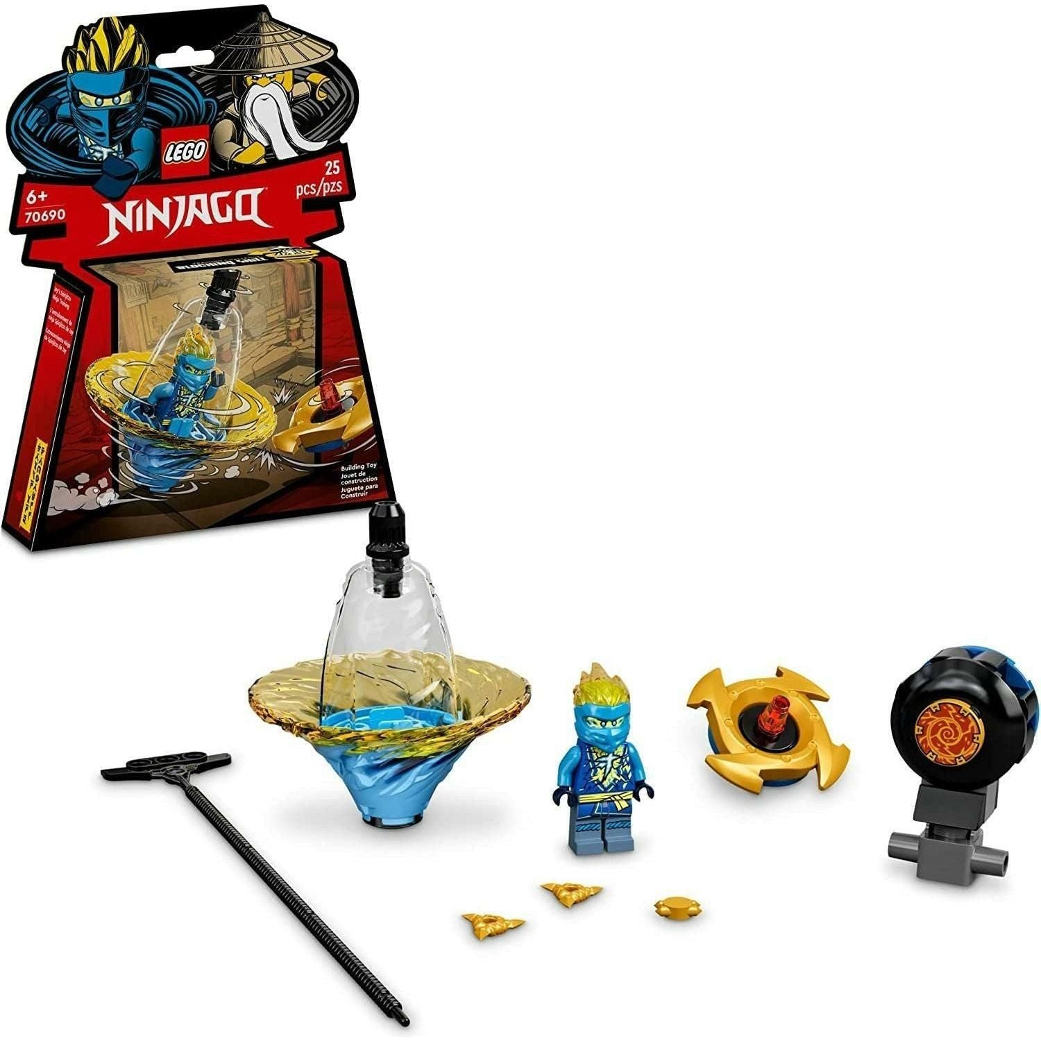 LEGO Ninjago 70690 Jay’s Spinjitzu Ninja Training Spinning Toy (25 Pieces) - BumbleToys - 5-7 Years, 8+ Years, Boys, LEGO, Ninjago, OXE