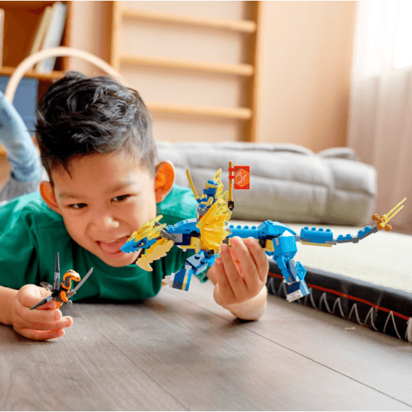 LEGO NINJAGO Jay’s Thunder Dragon EVO 71760 Ninja Action Toy Building Kit (140 Pieces) Exclusives 2022 - BumbleToys - 4+ Years, 5-7 Years, Boys, LEGO, Ninjago, OXE, Pre-Order