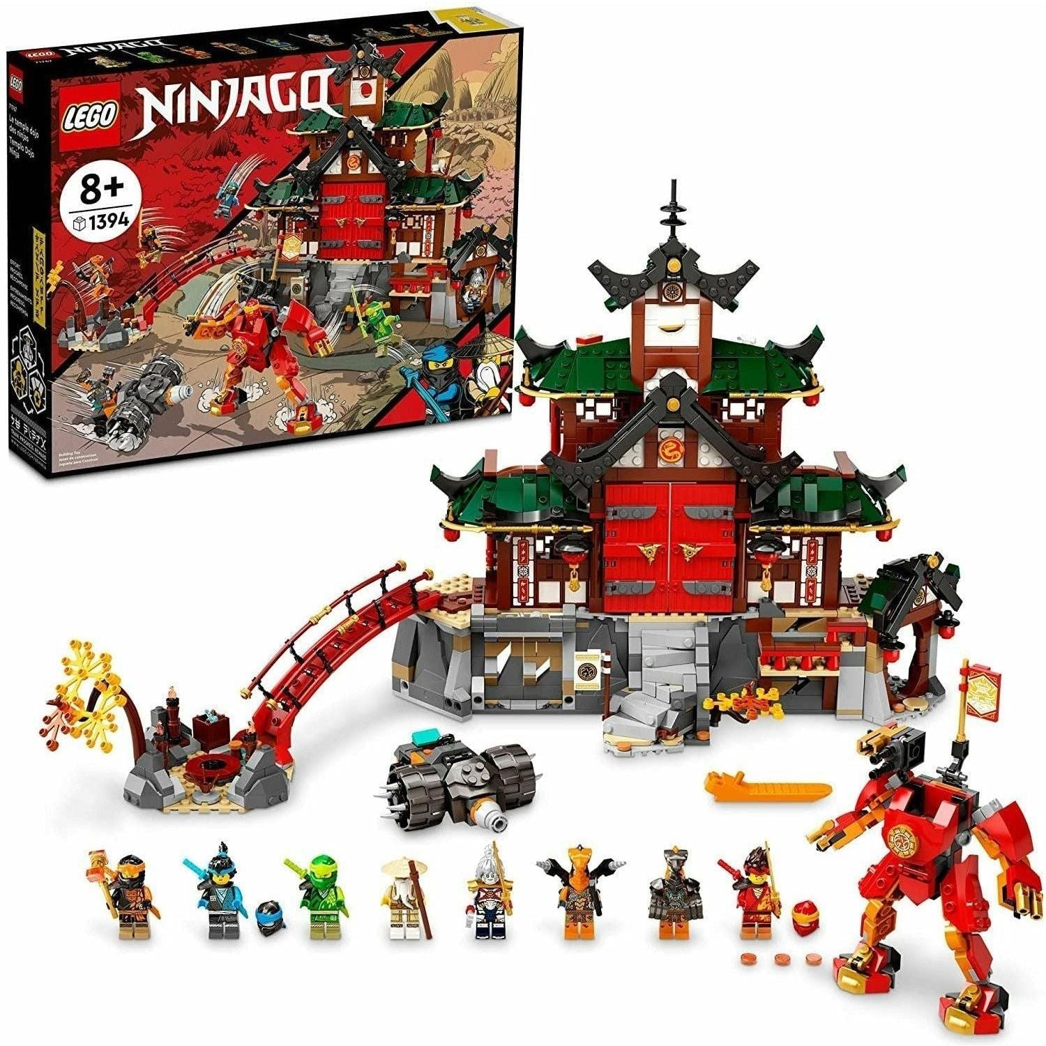 LEGO NINJAGO Ninja Dojo Temple 71767 Ninja Playset for Ages 8+, with NINJAGO Lloyd, Kai and a Snake Toy (1,394 Pieces) - BumbleToys - 8+ Years, Boys, LEGO, Ninjago, OXE, Pre-Order