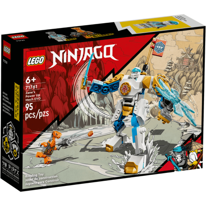 LEGO NINJAGO Zane’s Power Up Mech EVO 71761 Ninja Action Toy Building Kit (95Pieces) Exclusives 2022 - BumbleToys - 4+ Years, 5-7 Years, Boys, LEGO, Ninjago, OXE, Pre-Order