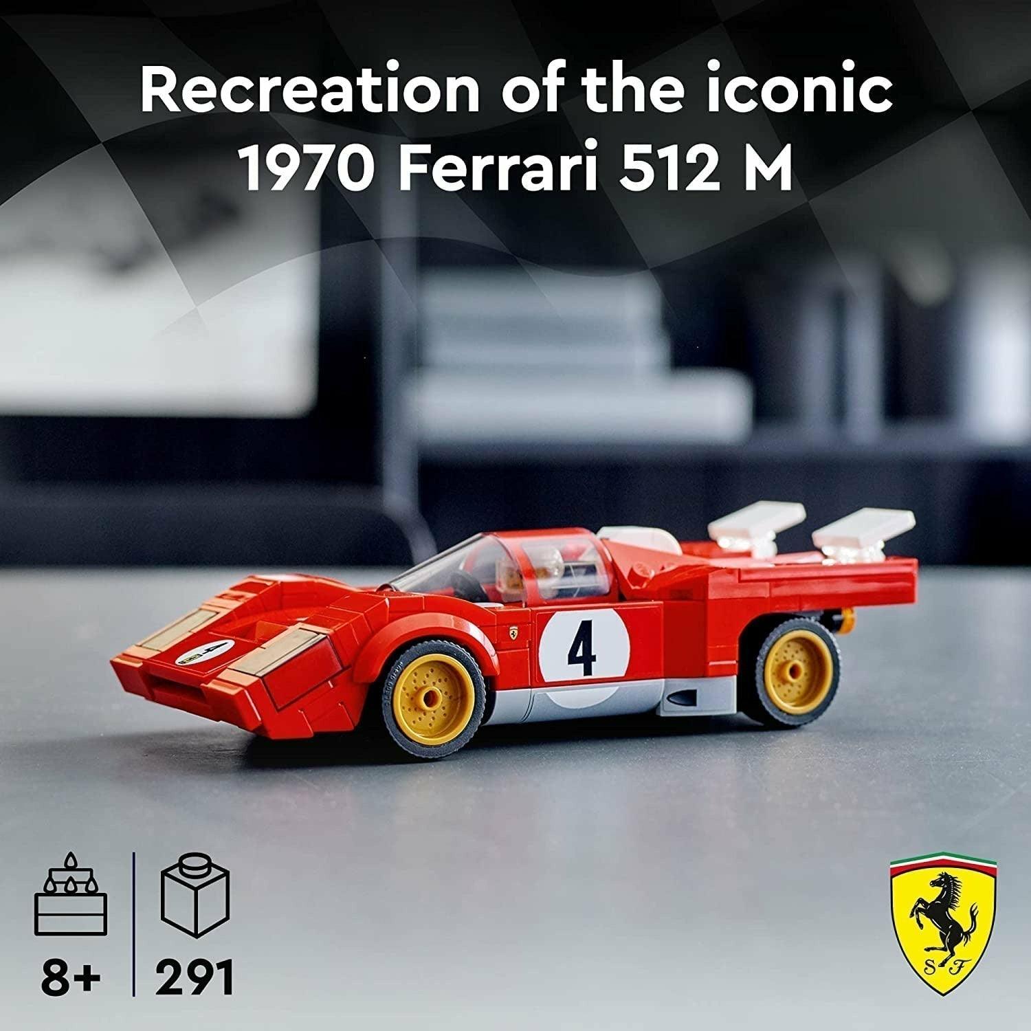 LEGO Speed Champions 1970 Ferrari 512 M 76906 Collectible Recreation of An Iconic Race Car Includes A Driver Minifigure With A Racing Suit 291 Pieces - BumbleToys - 8+ Years, 8-13 Years, Boys, Cars, Ferrari, LEGO, OXE, Pre-Order, Speed Champions