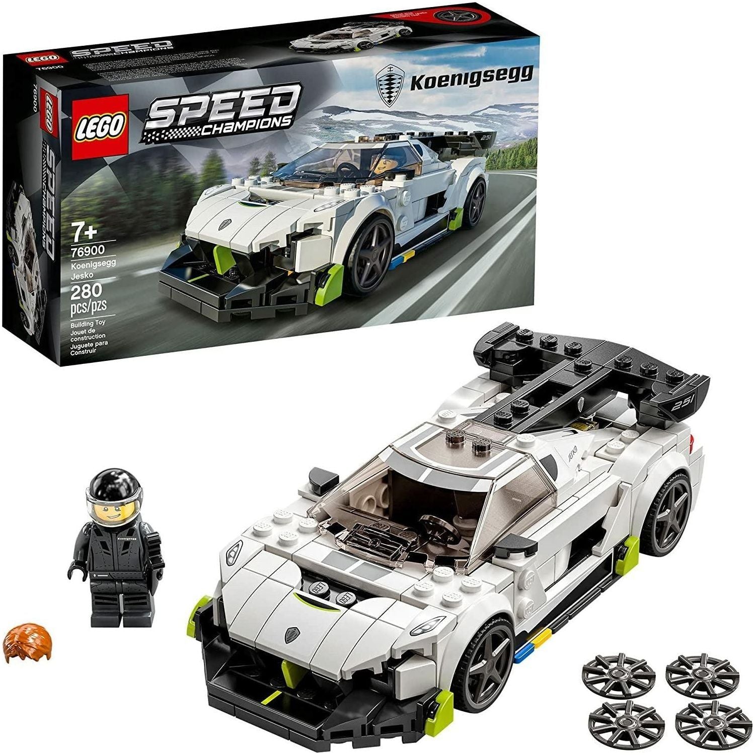 LEGO Speed Champions Koenigsegg Jesko 76900 Building Toy for Kids and Car Fans; New 2021 (280 Pieces) - BumbleToys - 8+ Years, Boys, Clearance, LEGO, OXE, Pre-Order, Speed Champions
