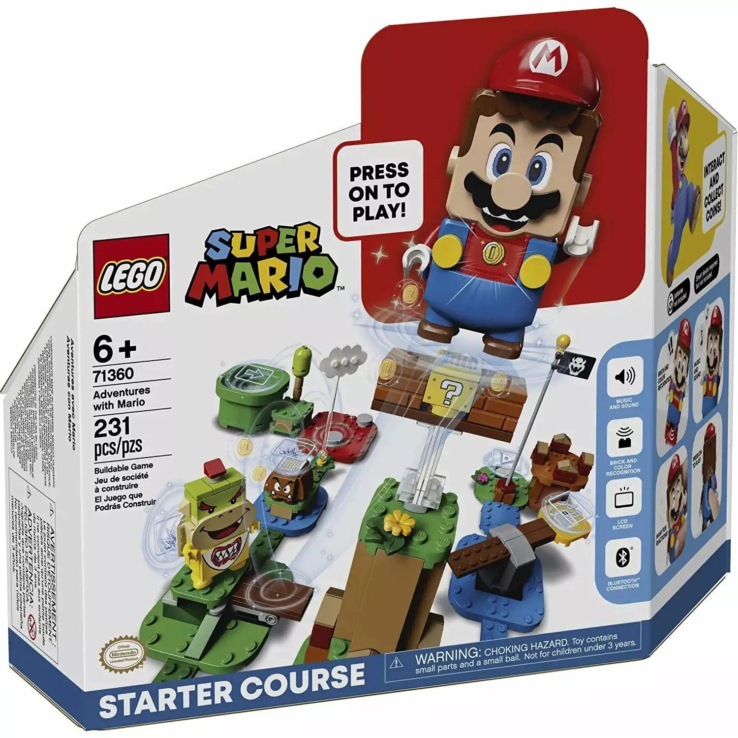 LEGO Super Mario 71360 Adventures With Mario Starter Course, Set Featuring Mario, Bowser Jr. and Goomba Figures (231 Pieces) - BumbleToys - 6+ Years, Boys, LEGO, OXE, Pre-Order, Super Mario
