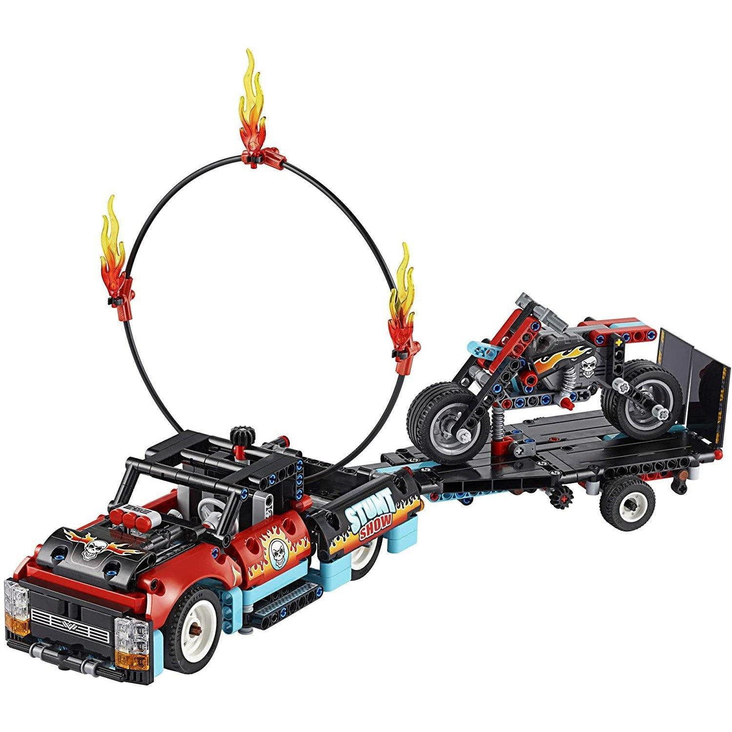 LEGO Technic 42106 Stunt Show Truck & Bike (610 Pieces) - BumbleToys - 8-13 Years, Boys, LEGO, OXE, Technic
