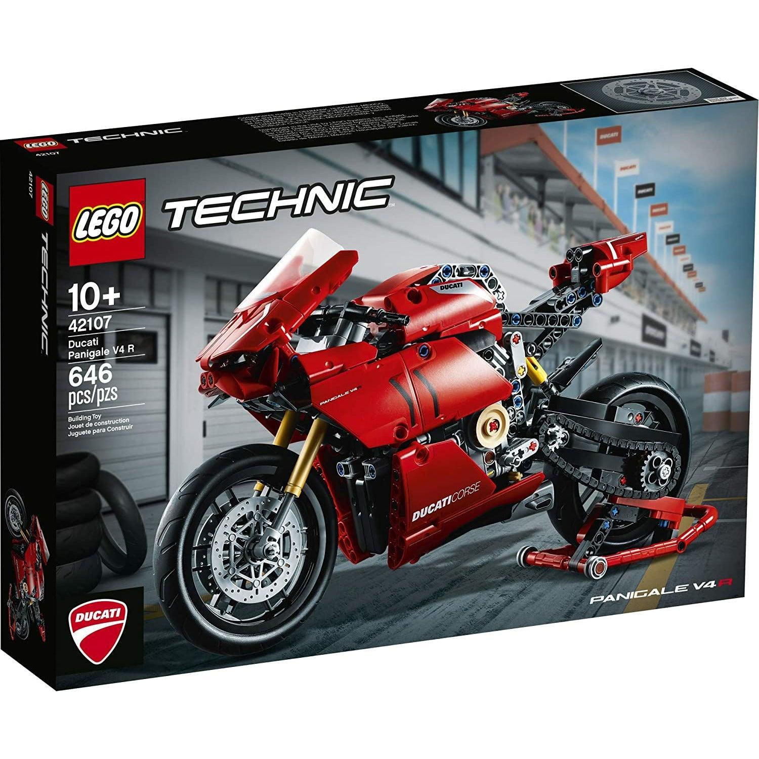 LEGO Technic Ducati Panigale V4 R 42107 Motorcycle Toy Building Kit, Build A Model Motorcycle,  (646 Pieces) - BumbleToys - 8+ Years, Boys, LEGO, OXE, Pre-Order, Technic