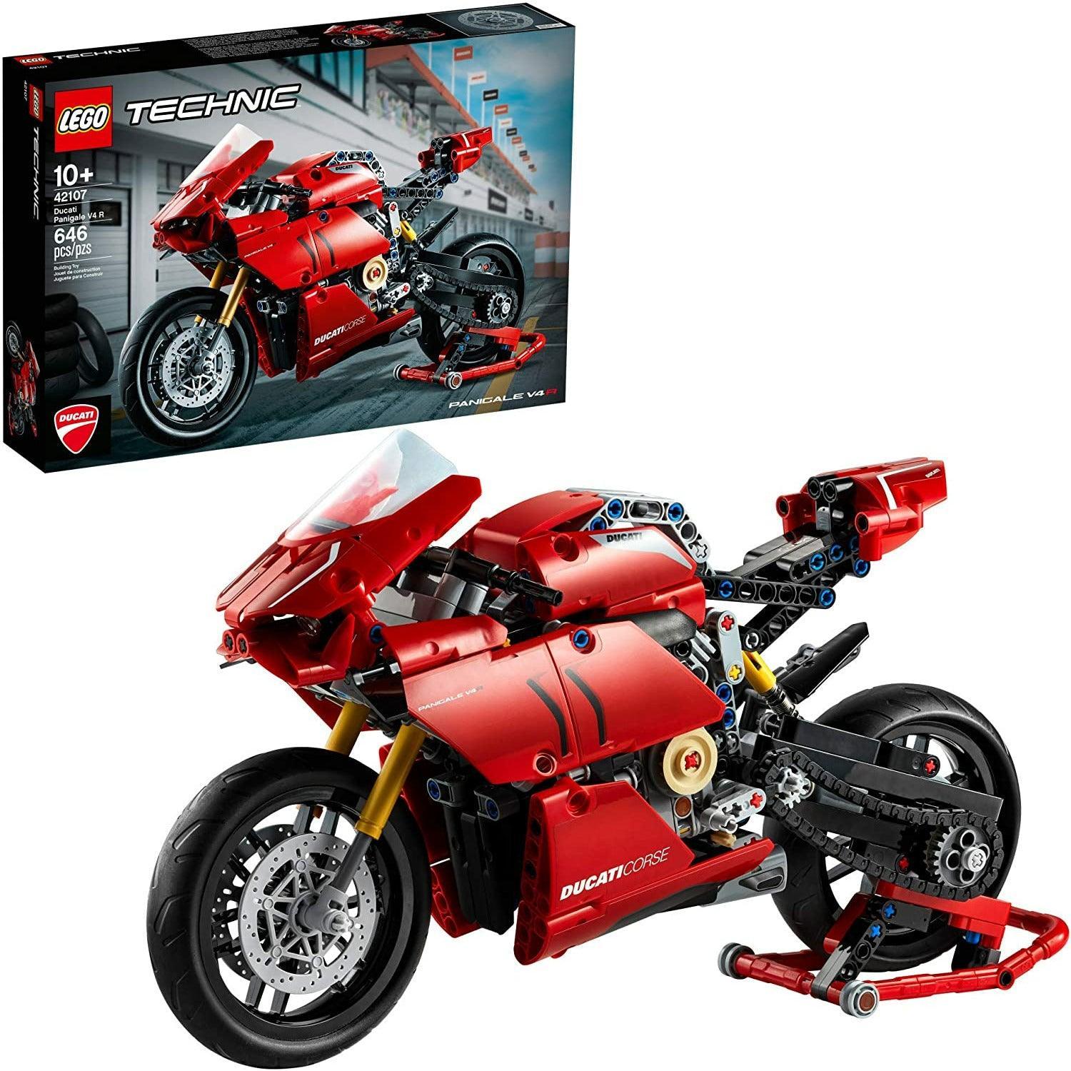 LEGO Technic Ducati Panigale V4 R 42107 Motorcycle Toy Building Kit, Build A Model Motorcycle,  (646 Pieces) - BumbleToys - 8+ Years, Boys, LEGO, OXE, Pre-Order, Technic