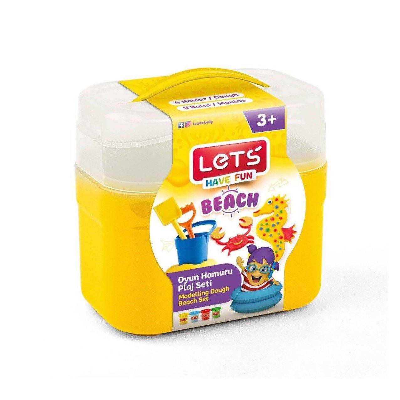 LeT's Have Fun Beach Set 12 PCs Yellow - BumbleToys - 2-4 Years, Boys, Cecil, Girls, Make & Create, Play-doh, Pre-Order