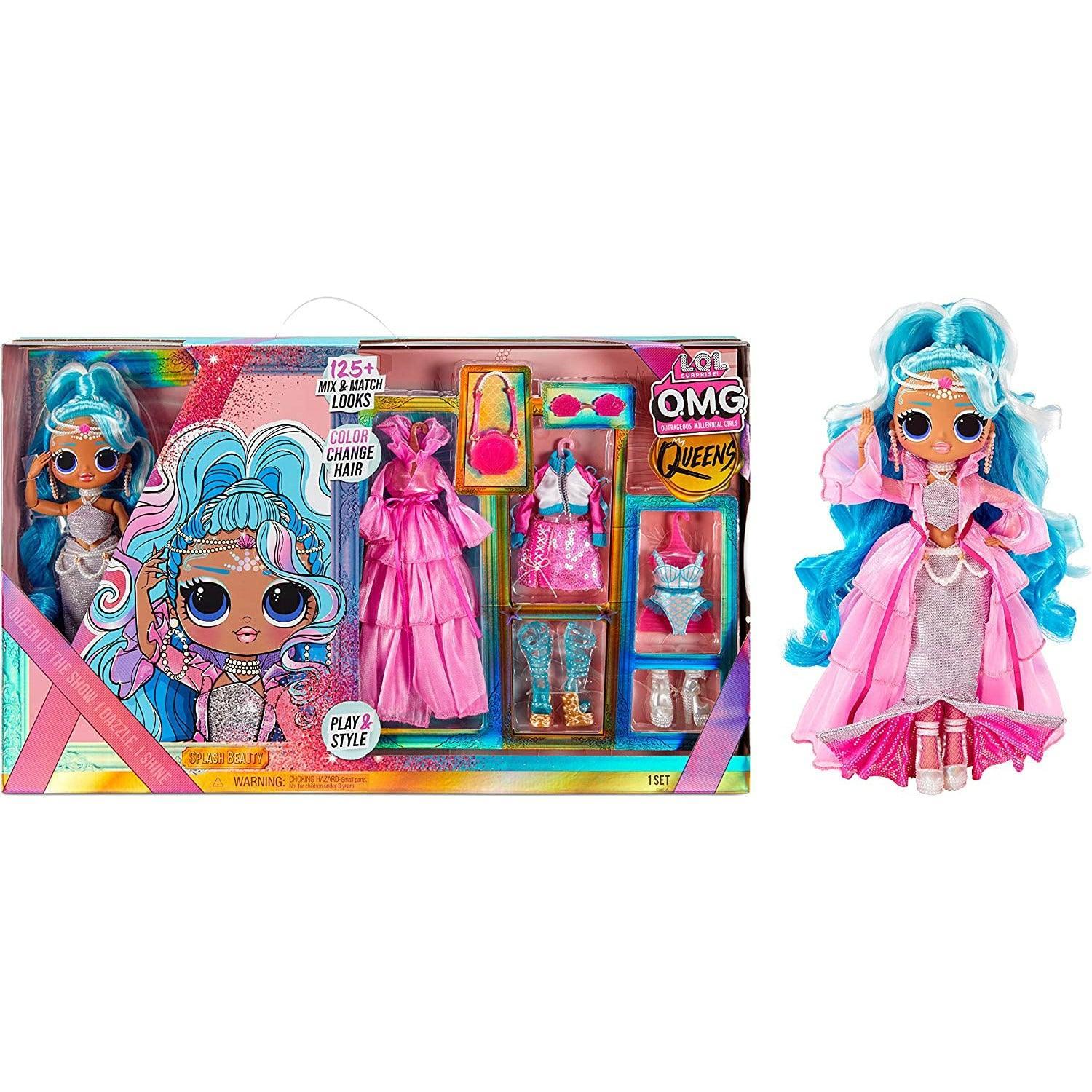 LOL Surprise OMG Queens Splash Beauty Fashion Doll with 125+ Mix and Match Fashion Looks Including Outfits and Accessories 10-inch Doll - BumbleToys - 5-7 Years, Dolls, Fashion Dolls & Accessories, Girls, L.O.L