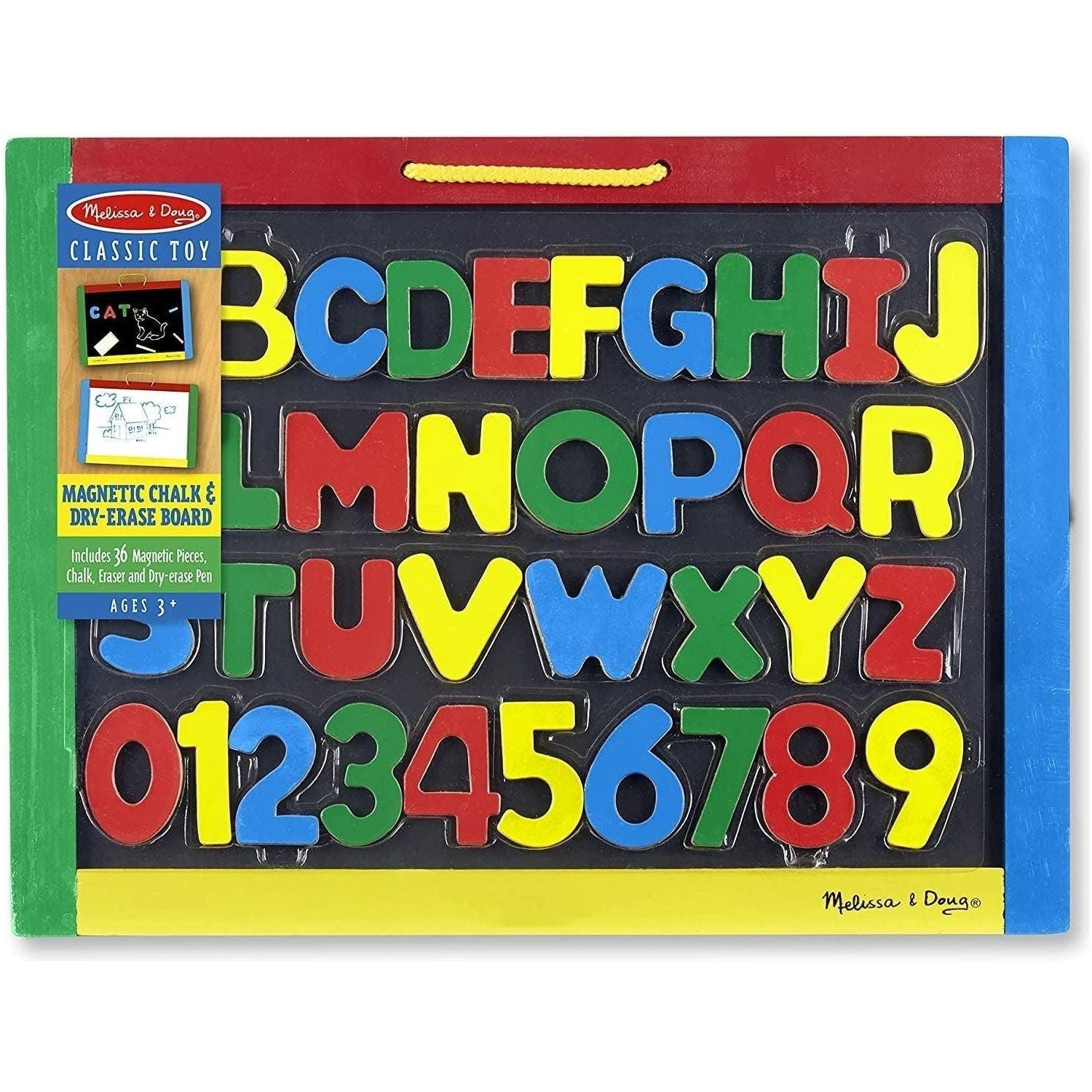 Melissa & Doug Magnetic Chalkboard/Dry-Erase Board Educational Toys 36 Pcs code:145 - BumbleToys - 2-4 Years, Blackboards & Easels, Boys, Cecil, Girls