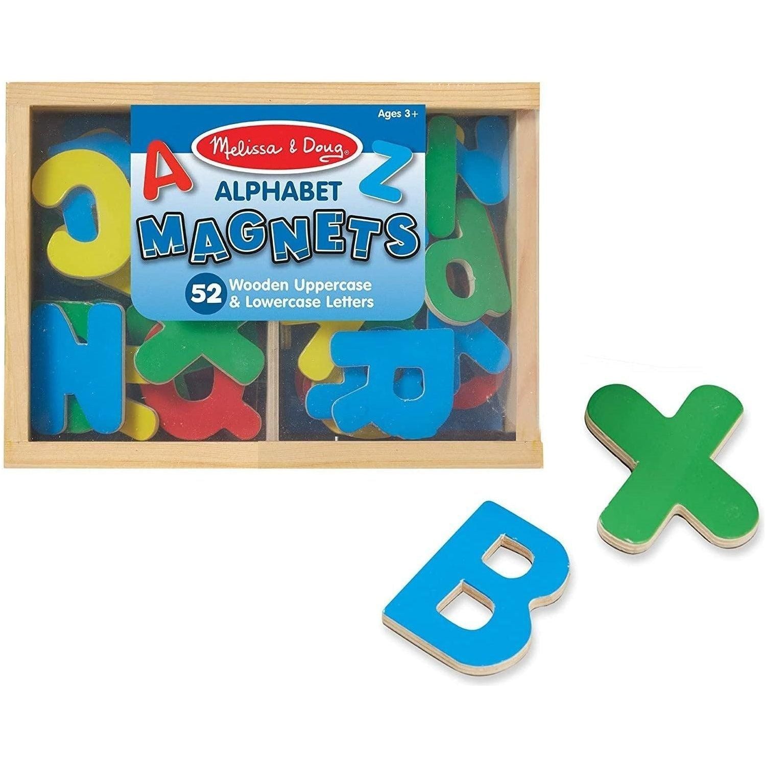 Melissa & Doug Wooden Magnet Set-Alphabet 52/Pkg - BumbleToys - 2-4 Years, Boys, Cecil, Girls, Wooden Toys
