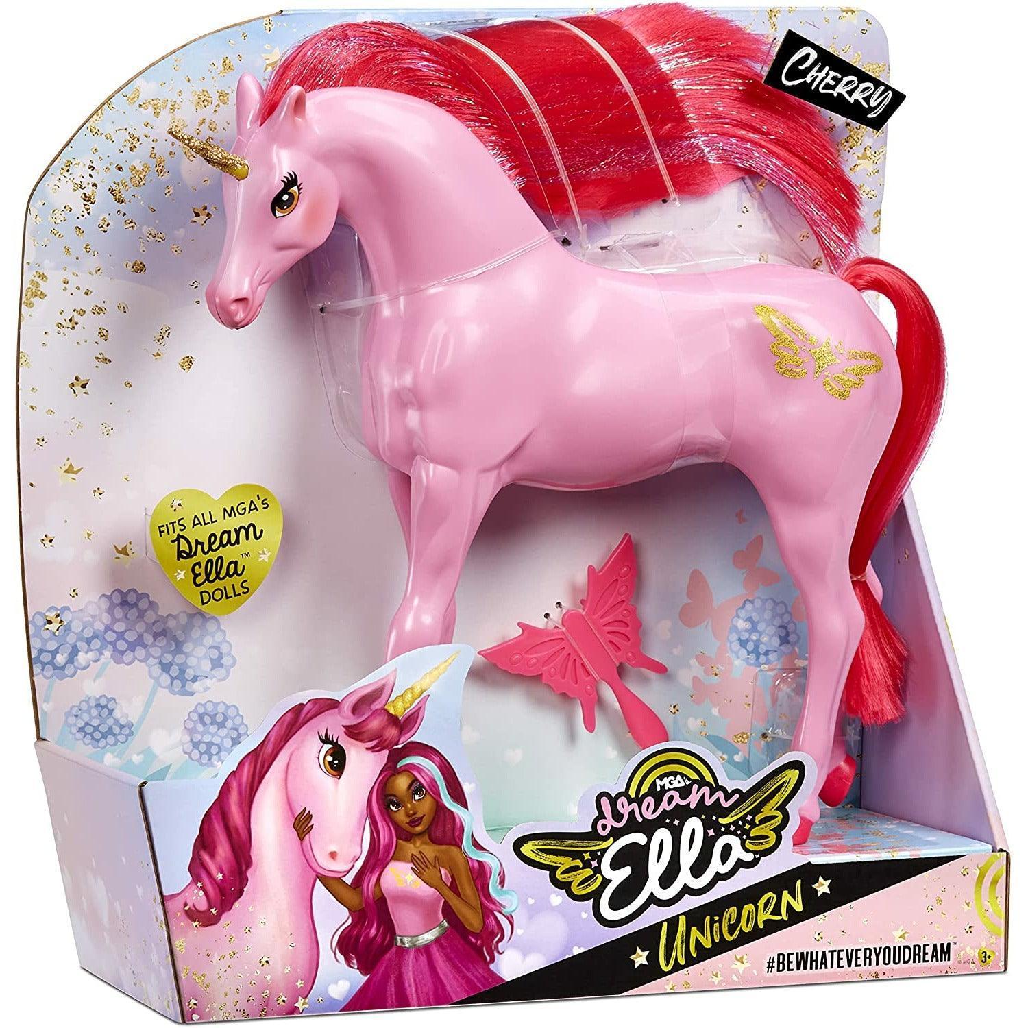 MGA Entertainment Dream Ella Unicorn - Cherry | Pink Unicorn for Fashion Dolls,578574EUC - BumbleToys - 5-7 Years, Action Battling, Girls, OXE, Pre-Order